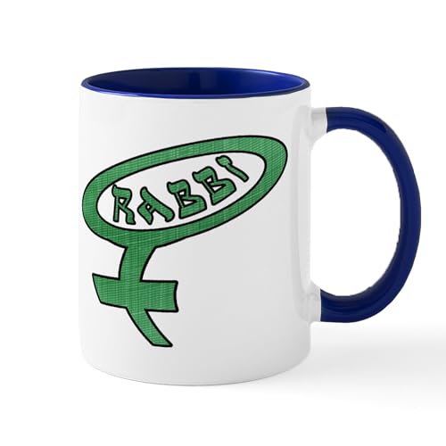 White/Navy Inside - Woman Rabbi Mug
