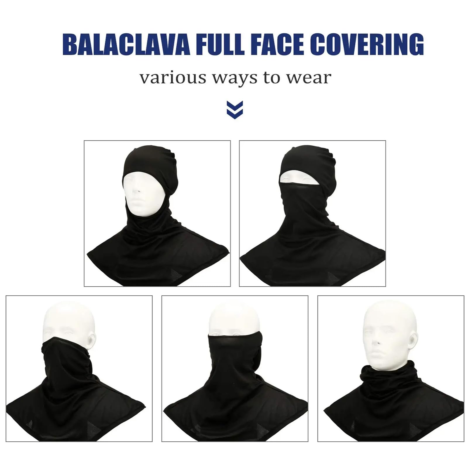 Breathable Summer Balaclava - Full Face Mask for Sun & Wind Protection - UV Shield for Motorcycle, Fishing, Sports - Men & Women Outdoor Activities Gear
