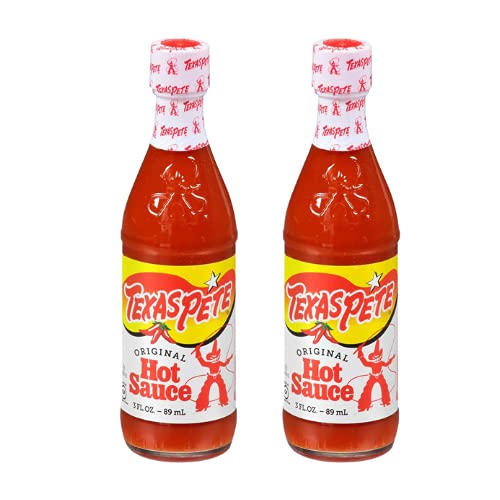 Texas Pete Original Hot Sauce - 3 fl oz (Pack of 2) | Spicy Chili Pepper Hot Sauce for Wings, Tacos, Burgers & BBQ | Perfect for Cooking, Grilling & Dipping