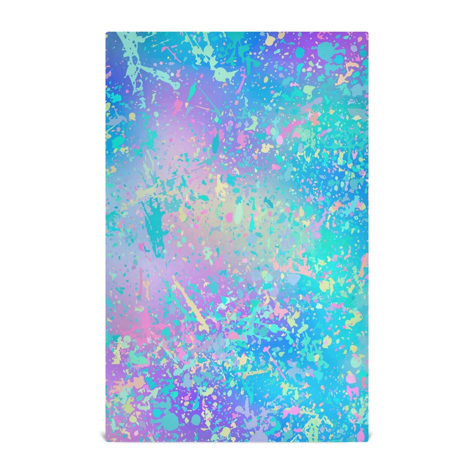 ALAZA Rainbow Grid Marble Kitchen Towels Set of 4 - 18