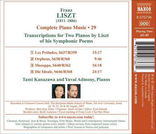 Liszt Complete Piano Music Vol. 29: Music for 2 Pianos - Les Preludes, Orpheus, Mazeppa, Die Ideale | Classical Piano Duets for Concerts, Recitals & Home Music Enjoyment