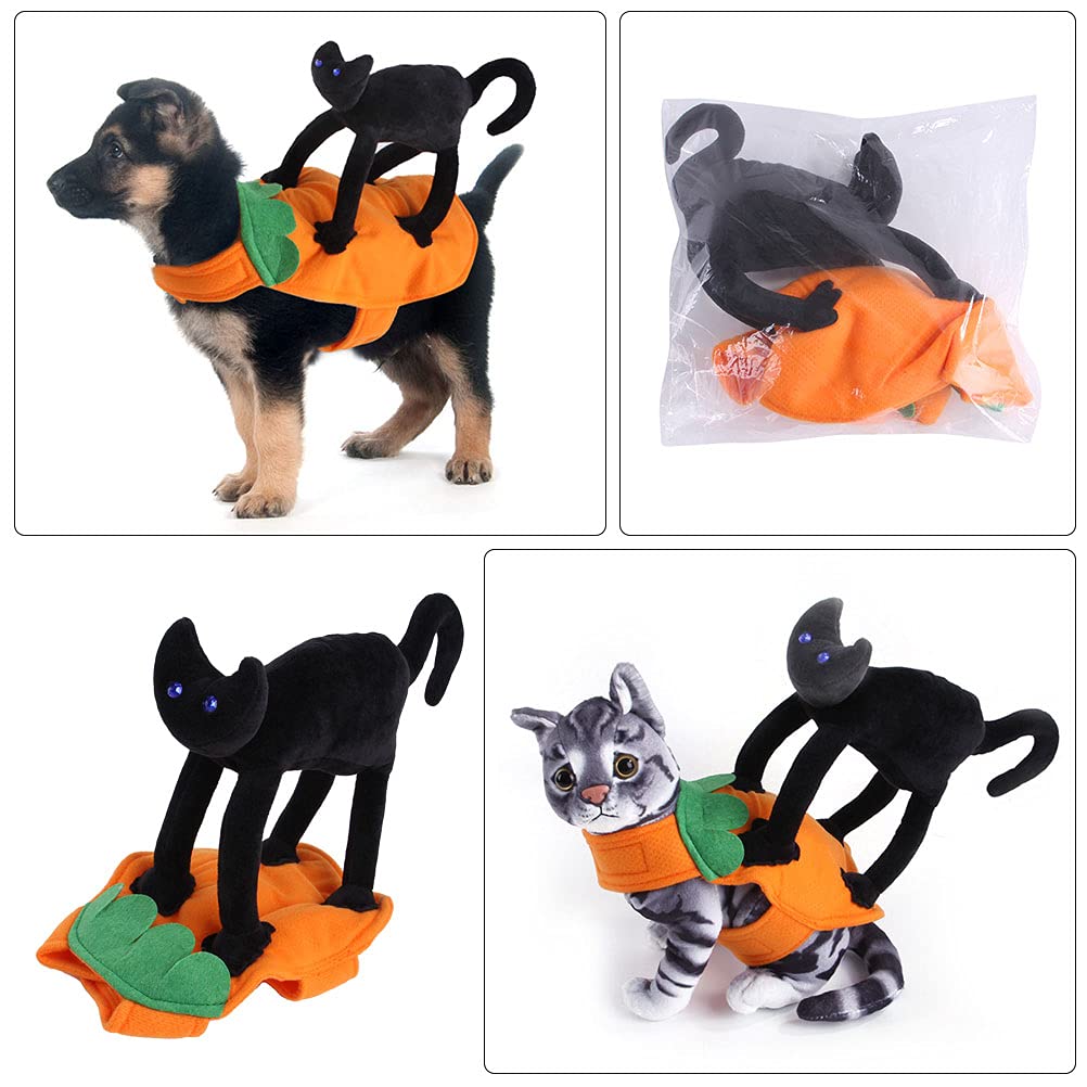 1PC Cute Pet Costume for Cats & Small Dogs - Halloween Hoodie Puppy Kit with Soft Cotton Filling - Perfect for Halloween Parties, Pet Parades & Photo Shoots