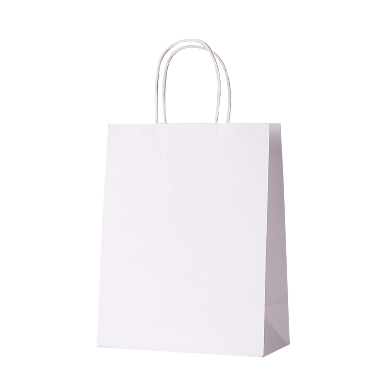 100 Pcs Eco-Friendly Kraft Shopping Bags with Handles - 8x6x11in Brown Paper Gift Bags for Christmas, Birthday, Thanksgiving, Halloween, Easter & Mother's Day - Perfect for Kids Parties, Holiday Gifts & Retail Packaging