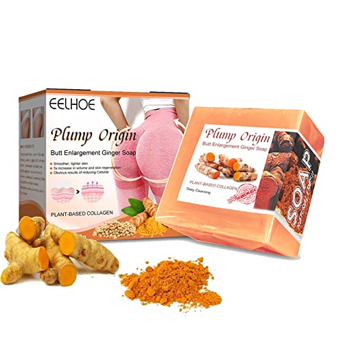 PlumpOrigin Natural Ginger Butt Enlargement & Hip Lifting Soap - Firming & Enhancing Ginger Bar Soap for All Skin Types (1pc) - Perfect for Body Shaping, Booty Enhancement & Skin Care Routine