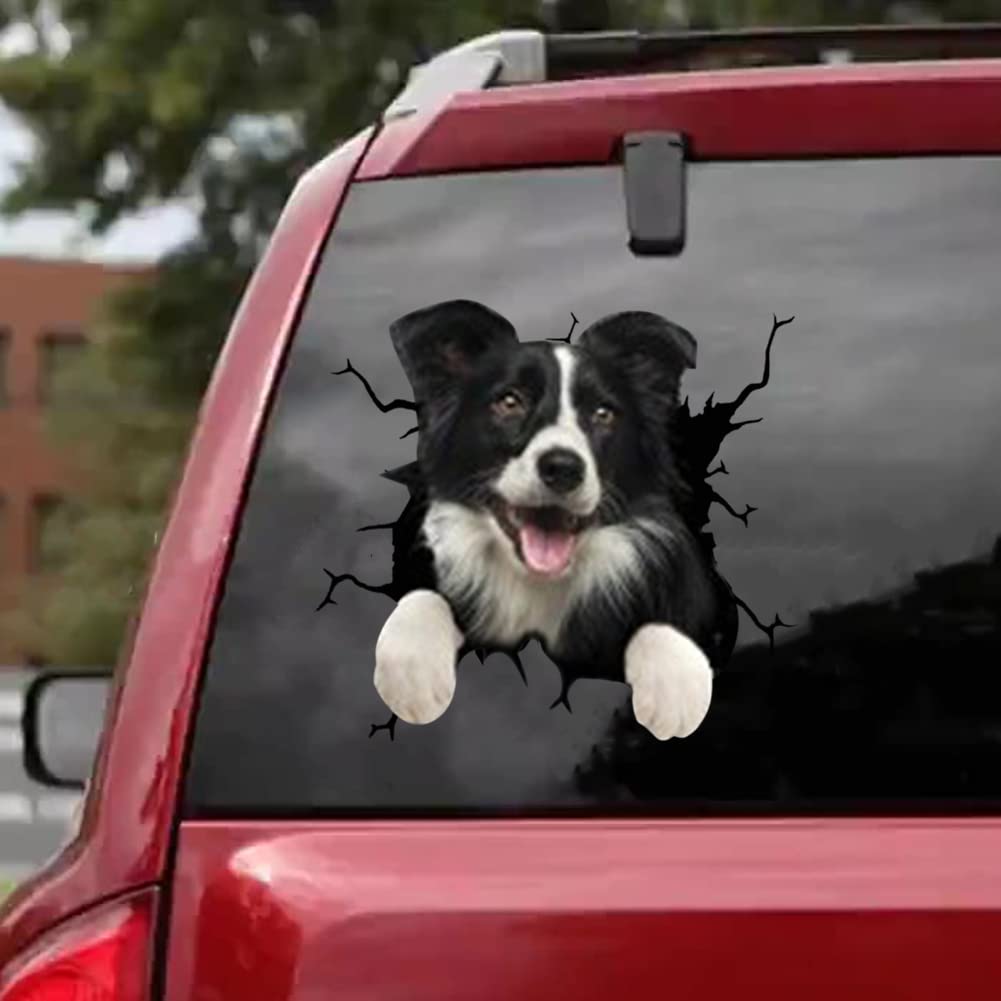 4-Pack 3D Funny Dog Car Stickers - Waterproof Vinyl Window Clings Decals for Cars, Home & Office Decor - Perfect for Pet Lovers, Gifts & Personalizing Vehicles