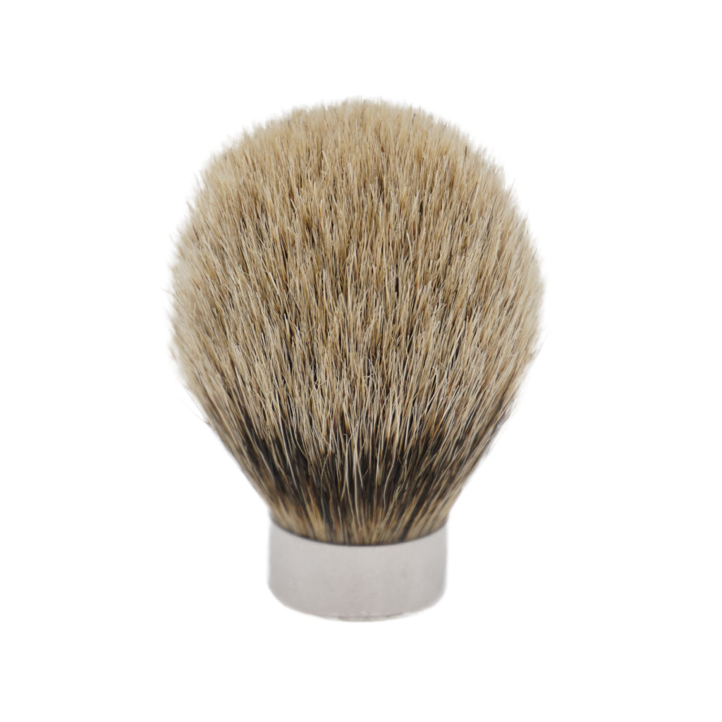 24mm Shavemac Silvertip 3-Band Badger Hair Shaving Brush Knot - Premium Bulb Shape for Wet Shaving & Grooming - Perfect for Straight Razors & Safety Razors