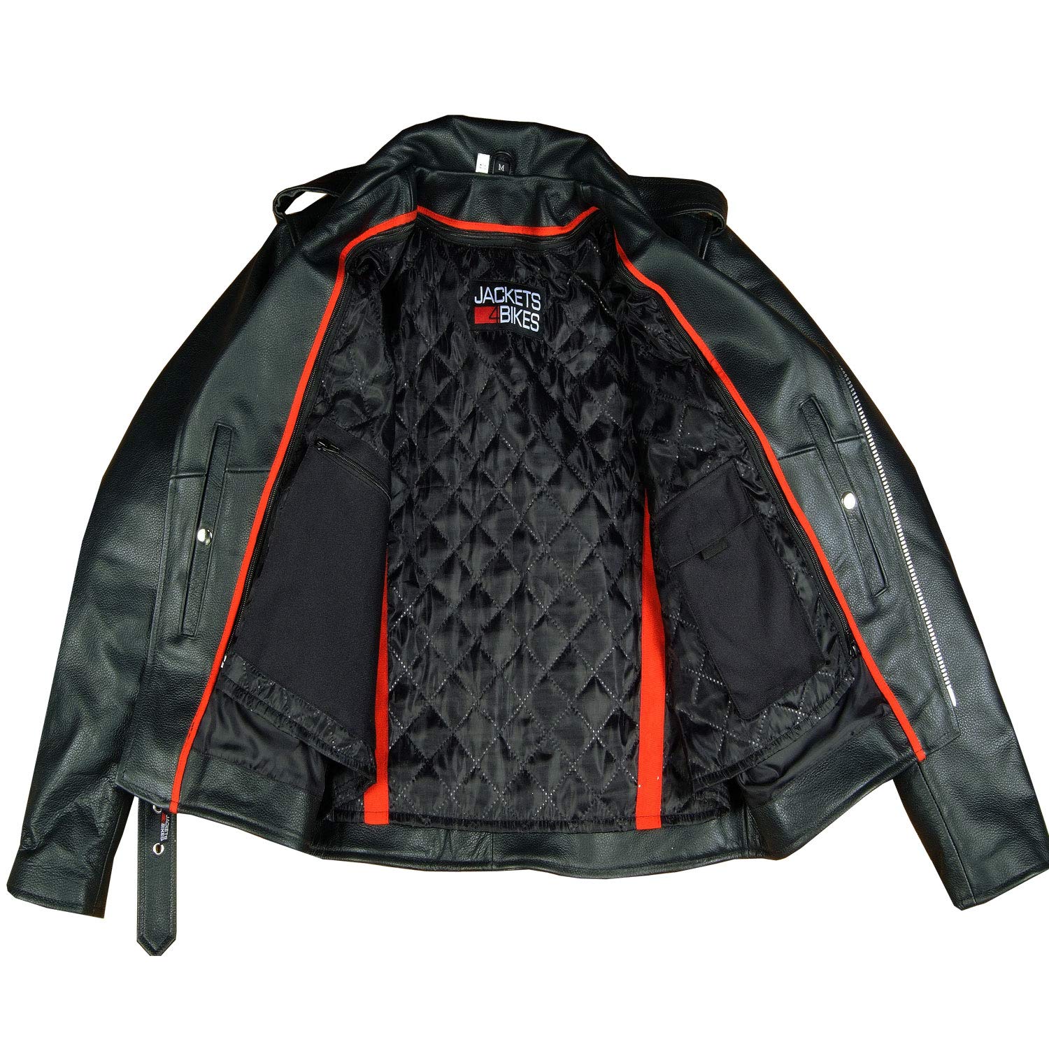 Premium Men's Real Buffalo Leather Motorcycle Jacket - ICONIC Brando Biker Jacket with Side Laces & Concealed Carry Pockets, All-Season Black XL - Perfect for Riding, Casual Wear & Outdoor Adventures