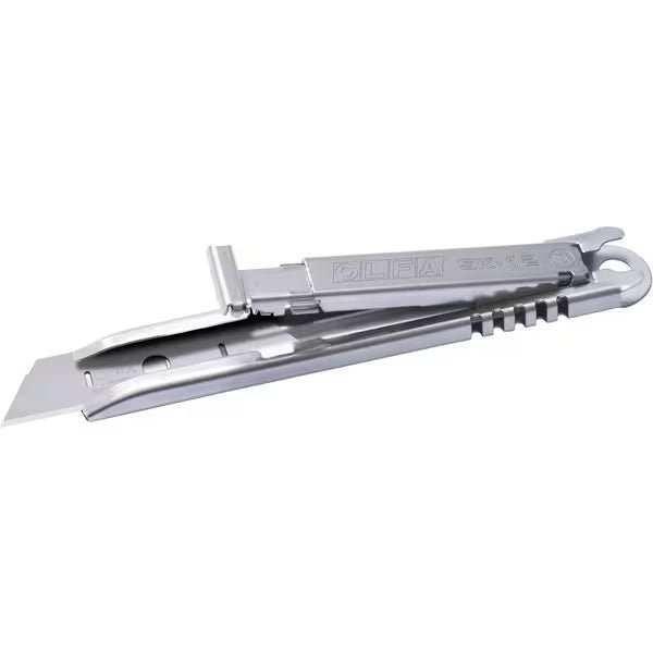 Premium Stainless Steel Safety Cutter - OLFA Professional Utility Knife with Retractable Blade for DIY, Crafting, Packaging & Office Use - Heavy Duty Box Cutter for Home, Warehouse & Construction Projects
