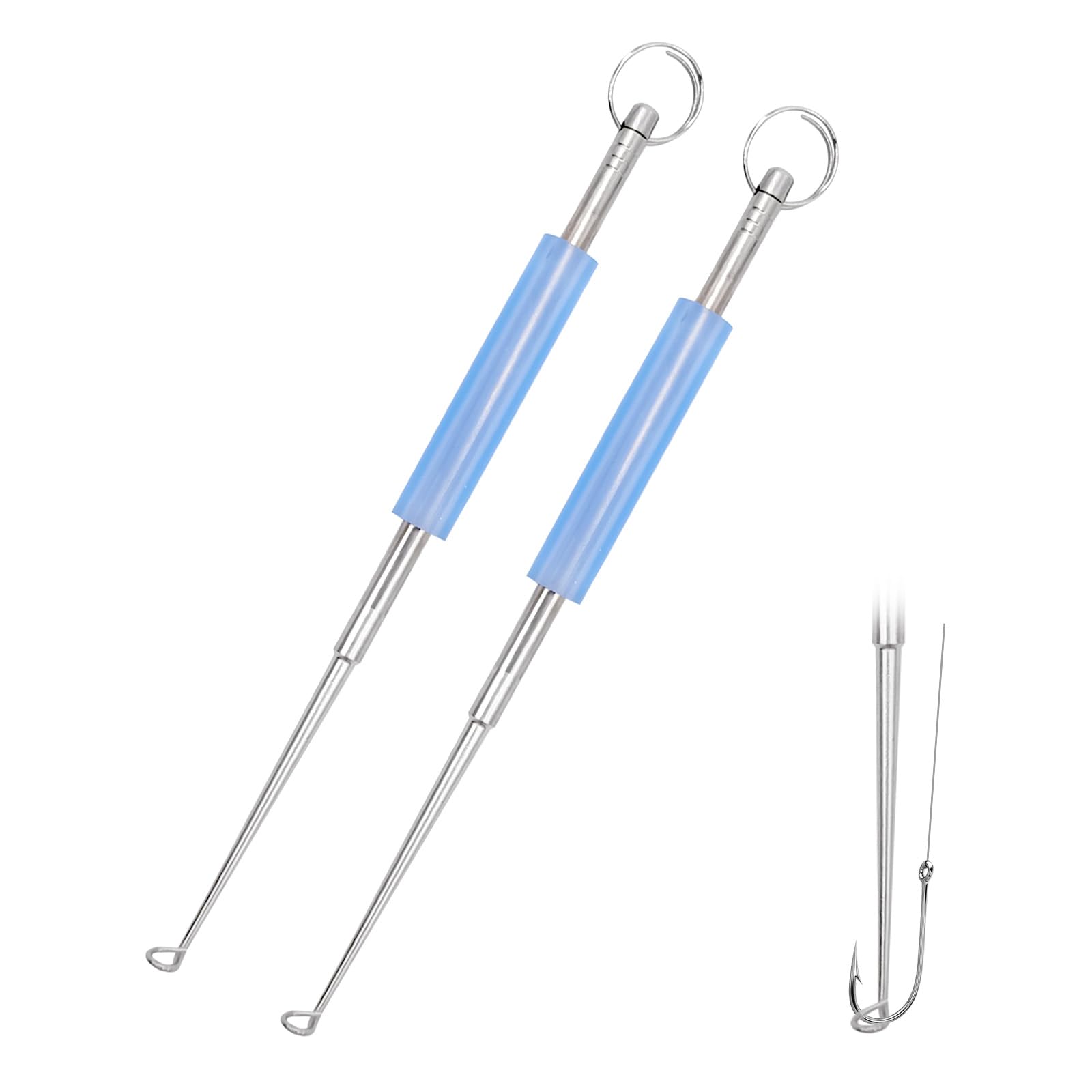 Medsuo 2-Pack Stainless Steel Fishing Hook Remover Tool - Portable Unhooking Disgorger for Lake, River & Sea Fishing - Essential Fishing Gear for Catch and Release