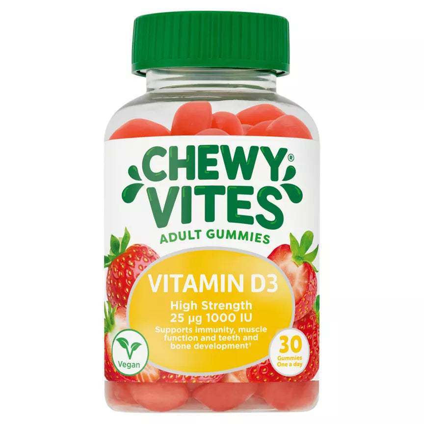 Chewy Vites Adult Vitamin D Gummies - 30 Count | Supports Bone & Immune Health | Delicious & Easy to Take - Perfect for Daily Wellness Routine