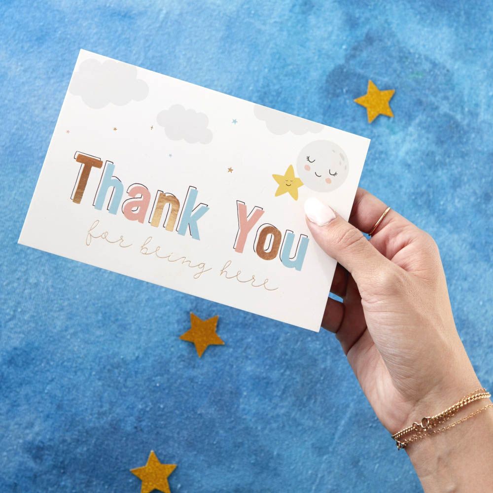 Twinkle Twinkle Invitation & Thank You Card Set of 25 - Perfect for Baby Showers, Birthday Parties & Wedding Events