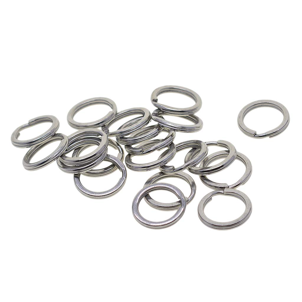 20/50pcs Stainless Steel Key Rings - 15mm Dia for Keys, Crafts & DIY - Home, Car, Lanyard Use
