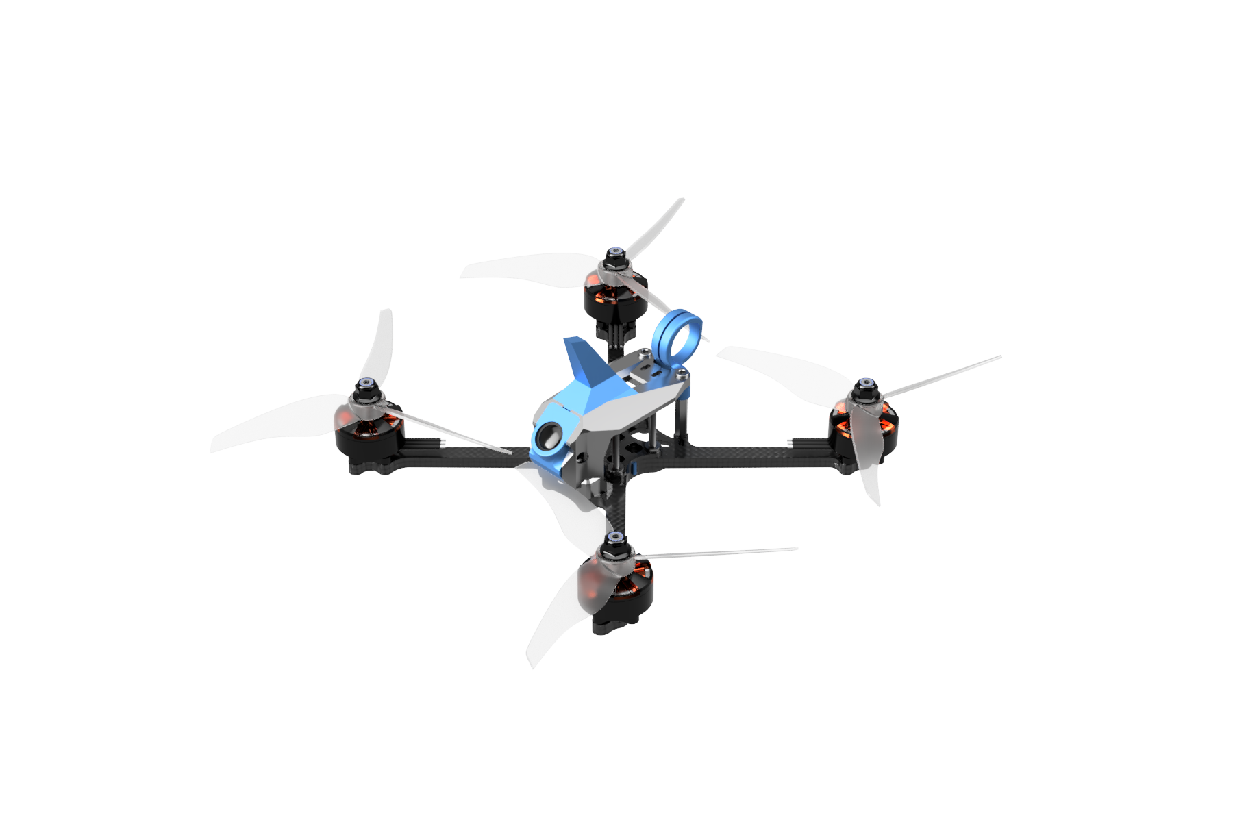 DinDrones OZR 5X 5 Racing Frame - Lightweight Carbon Fiber Drone Frame for FPV Racing | Perfect for Competitive Drone Racing & Outdoor Aerial Sports