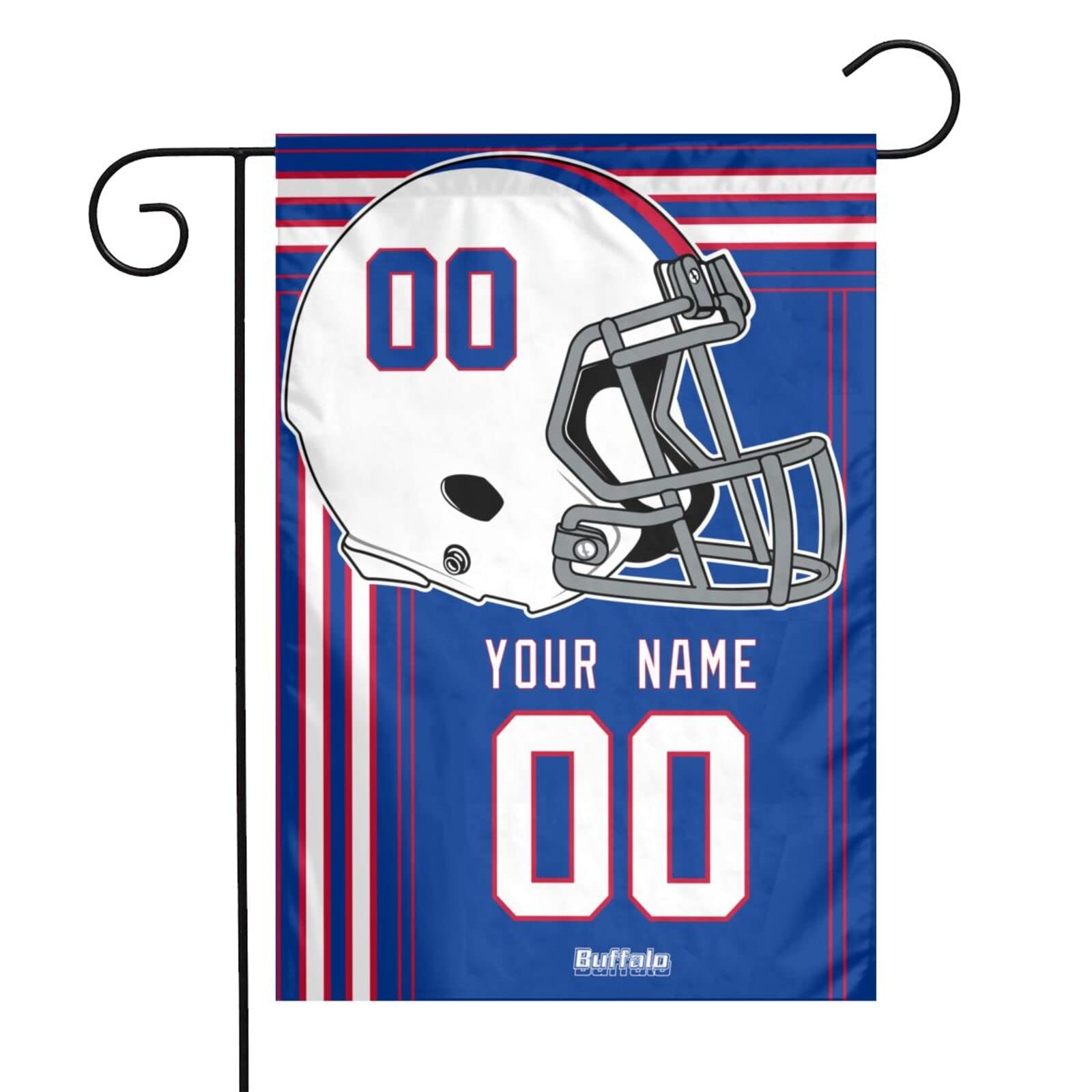 Double Sided Buffalo Garden Flag - Personalized Custom Name & Number - Perfect Gift for Sports Fans - Ideal for Yard Decor, Tailgating & Home Team Spirit