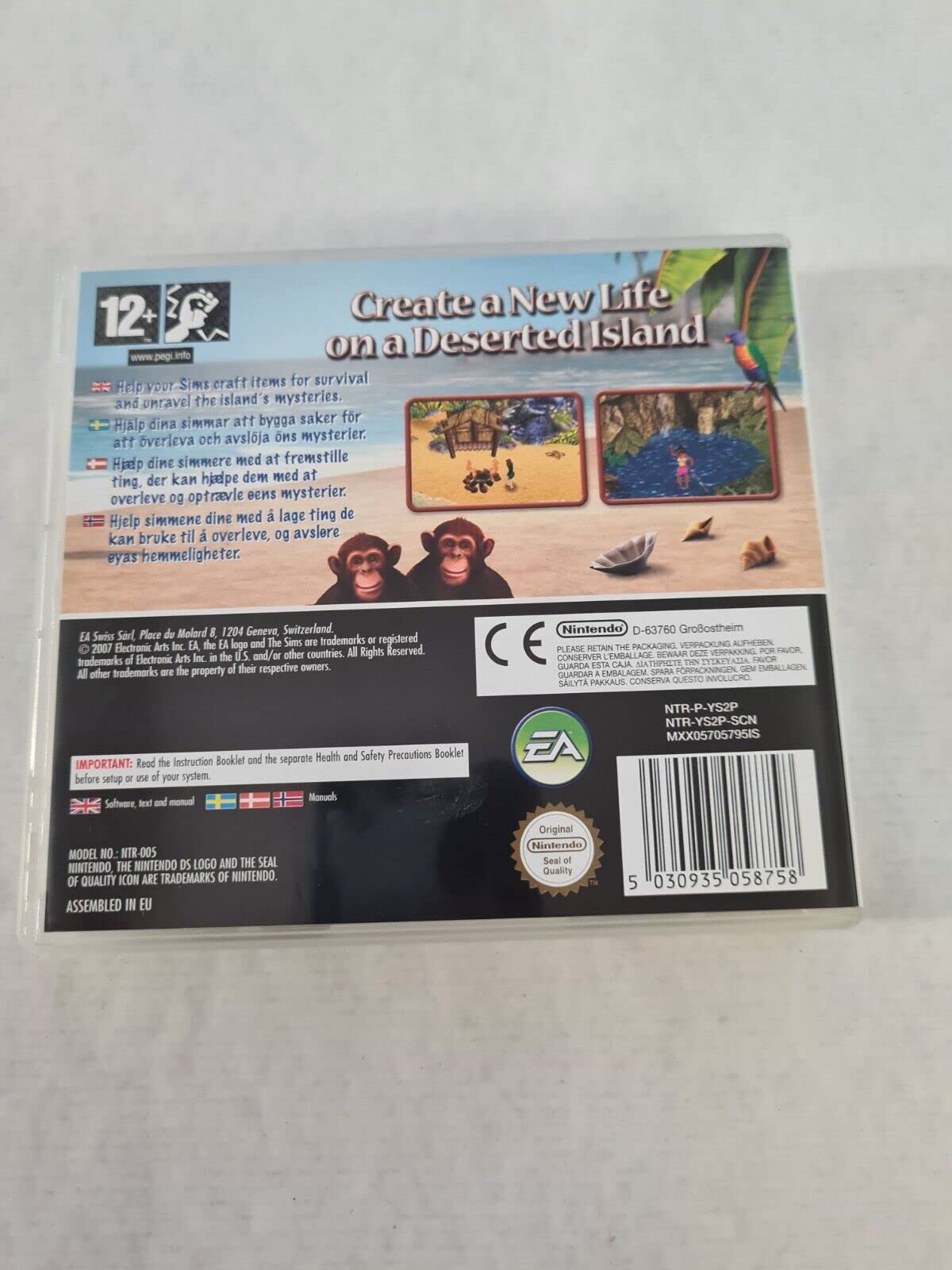 Sims 2: Castaway - Nintendo DS Game - Survival Adventure Simulation for Portable Gaming On-The-Go