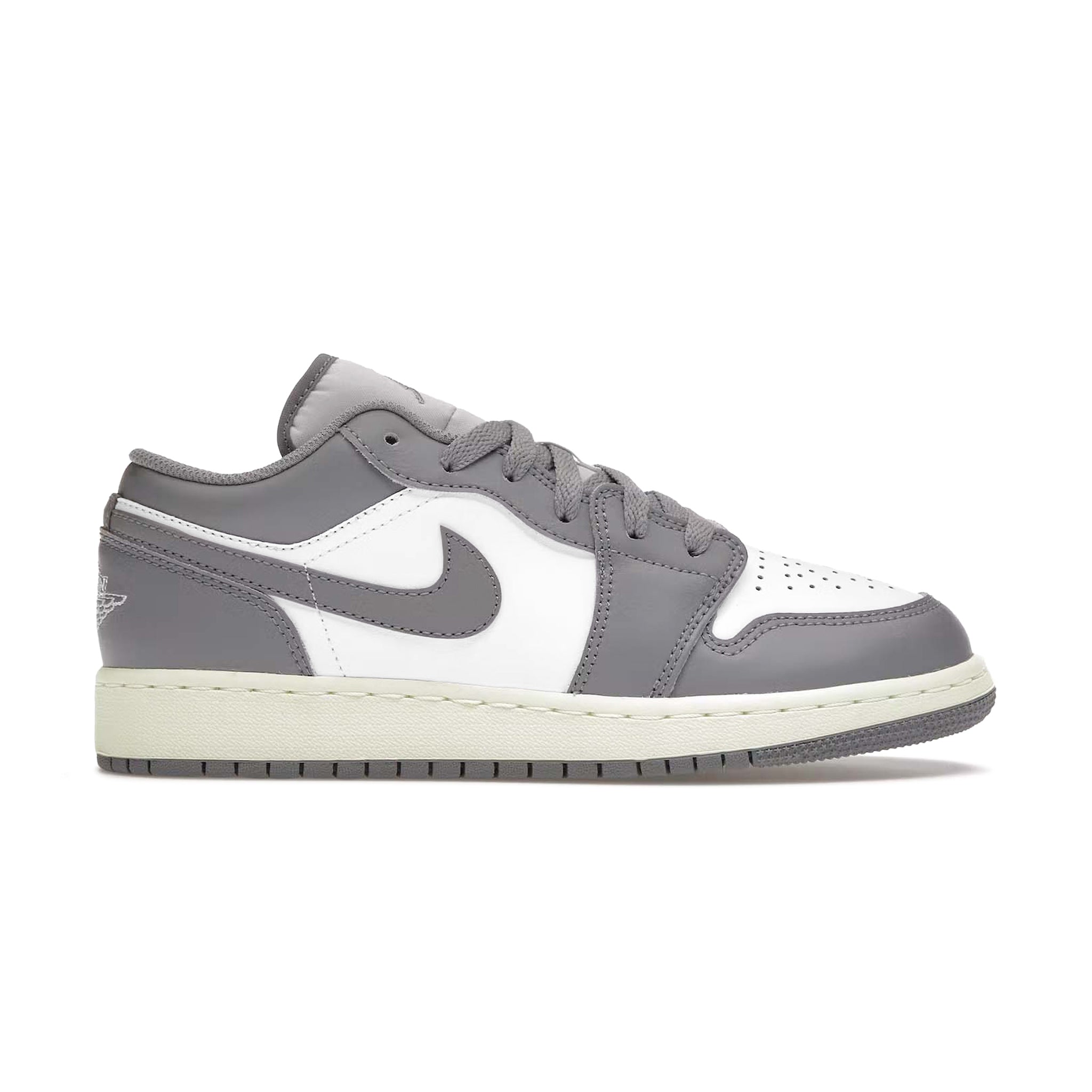 Air Jordan 1 Low Vintage Grey Sneakers for Girls (GS) - Retro Basketball Shoes for Casual Wear & Street Style Fashion