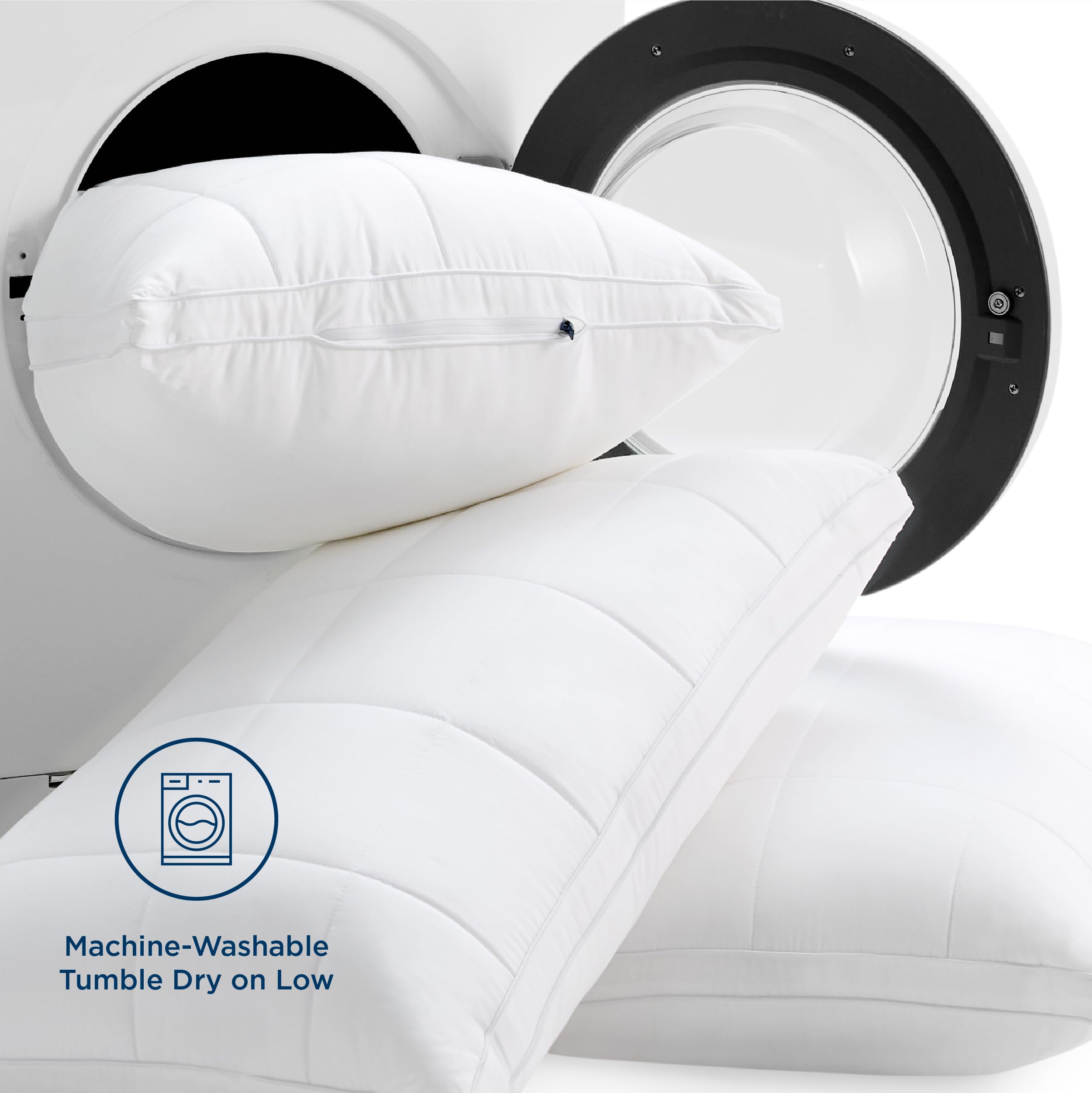Bedsure Queen Pillows Set of 2 - Cooling Bamboo Cover for Side & Back Sleepers