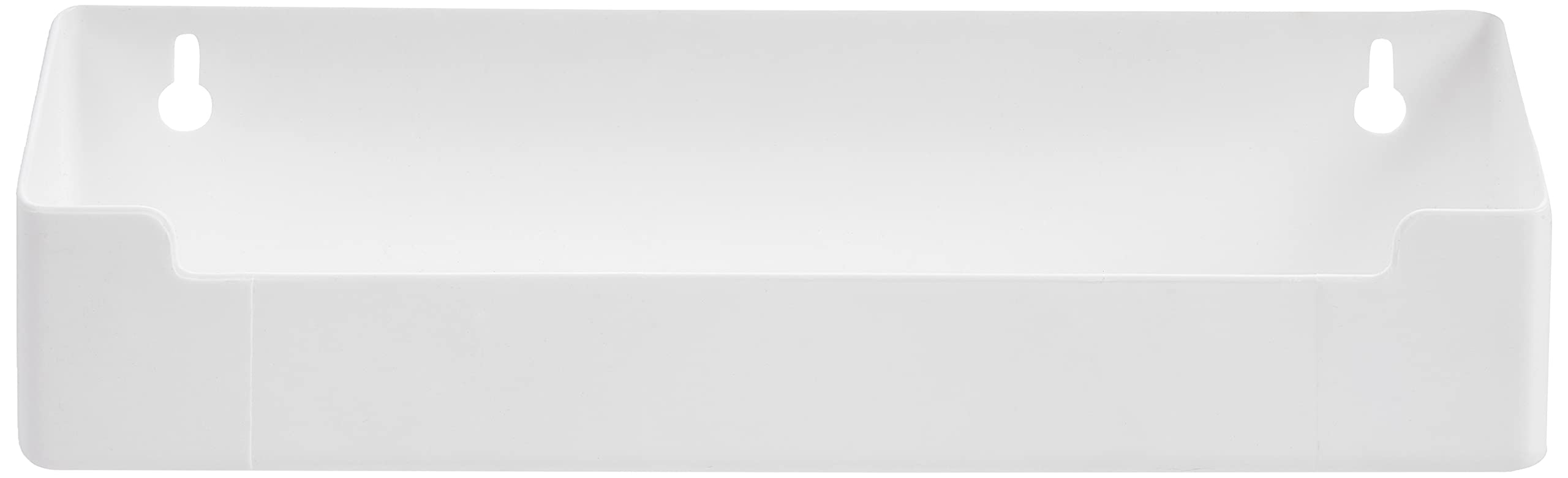 Knape & Vogt PSF11SH-2-W White Polymer Sink Front Cabinet Organizer with Hinges - 3x11x2 Inch Under Sink Storage Tray for Kitchen & Bathroom Organization