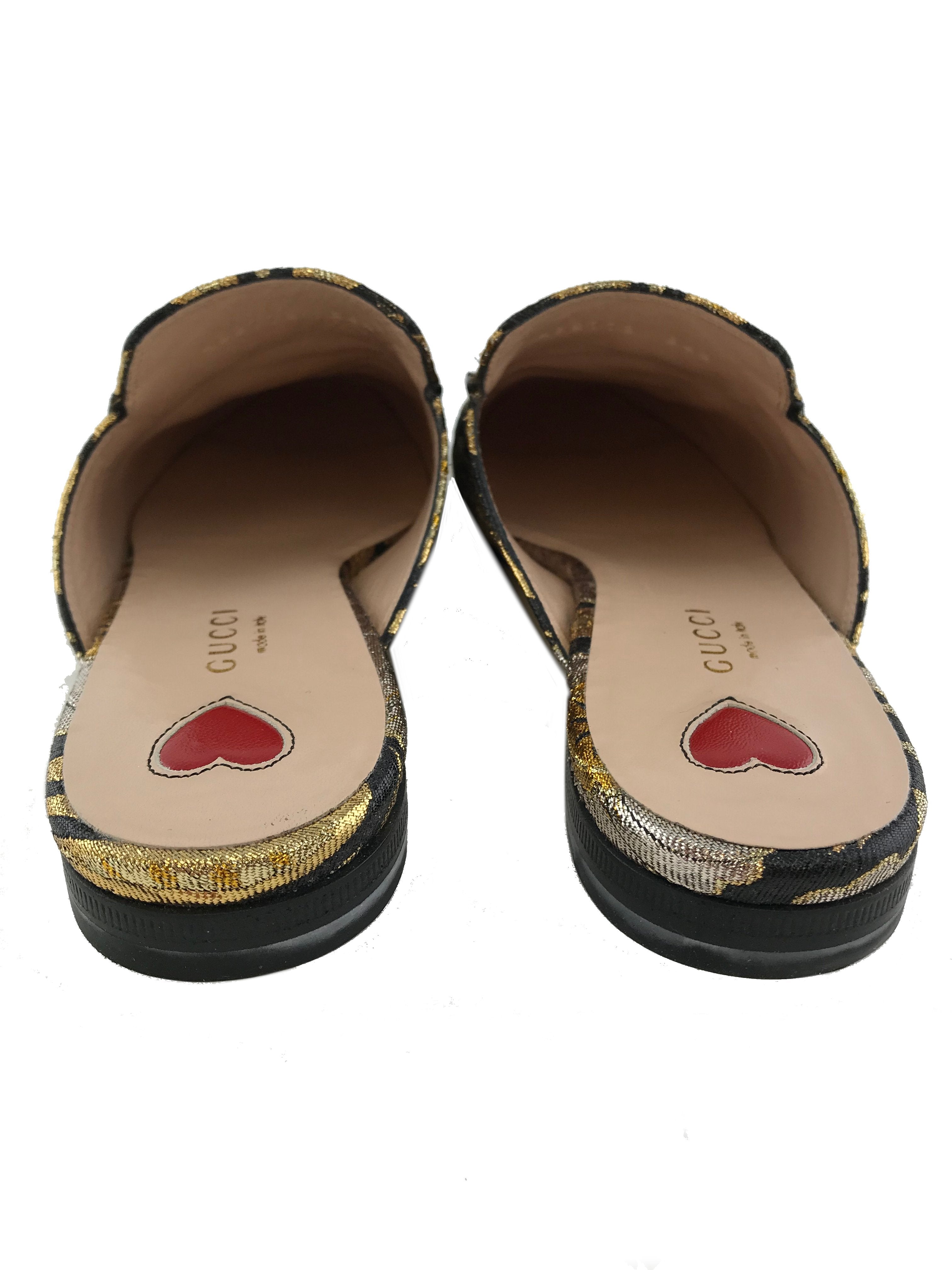 Gucci Princetown Floral Jacquard Horsebit Mules Women's Size 6.5 - Luxury Designer Slip-On Loafers for Casual Outings & Office Wear