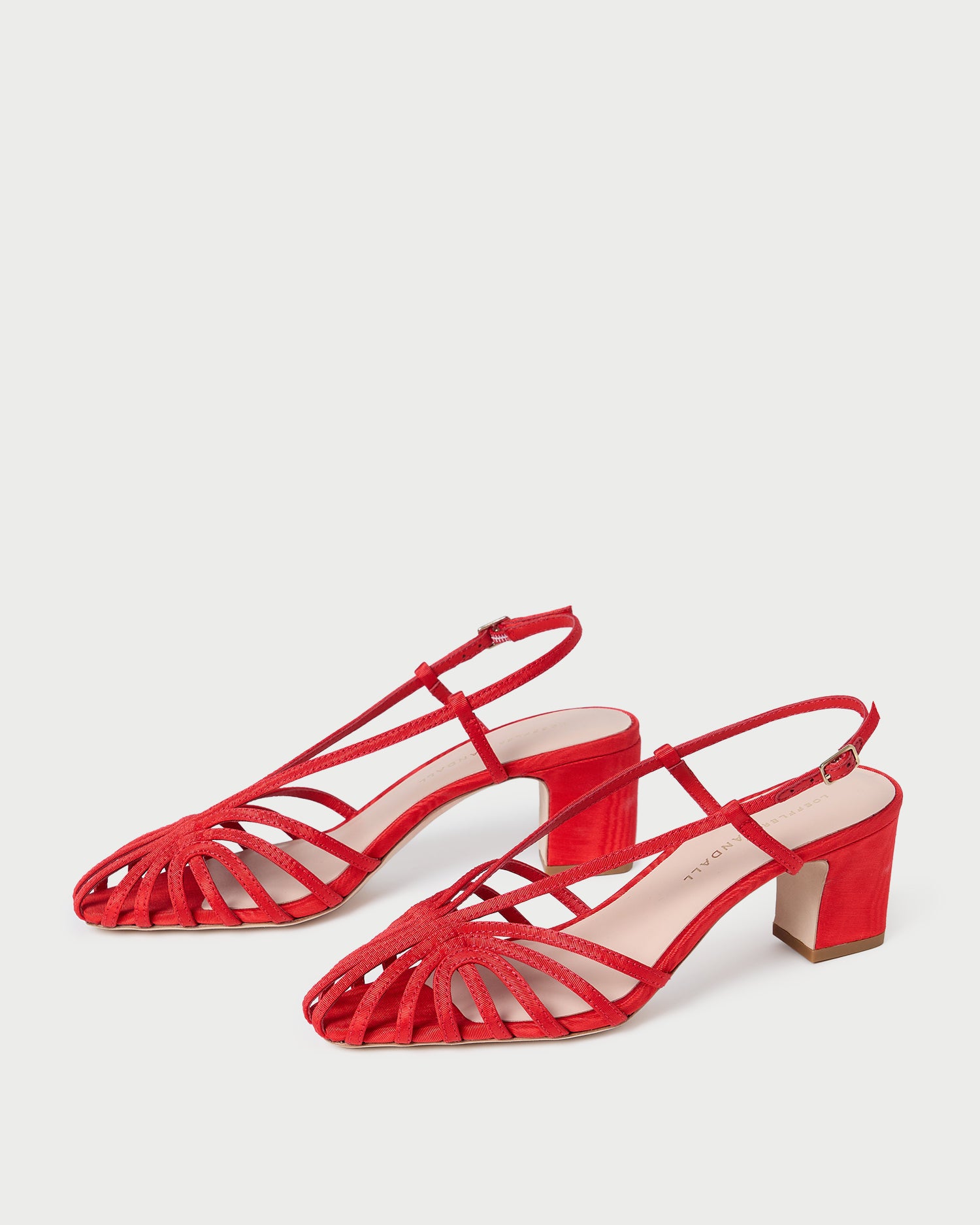 Priscilla Red Moiré Heeled Sandals for Women - Elegant High Heel Dress Shoes for Parties, Weddings & Evening Events