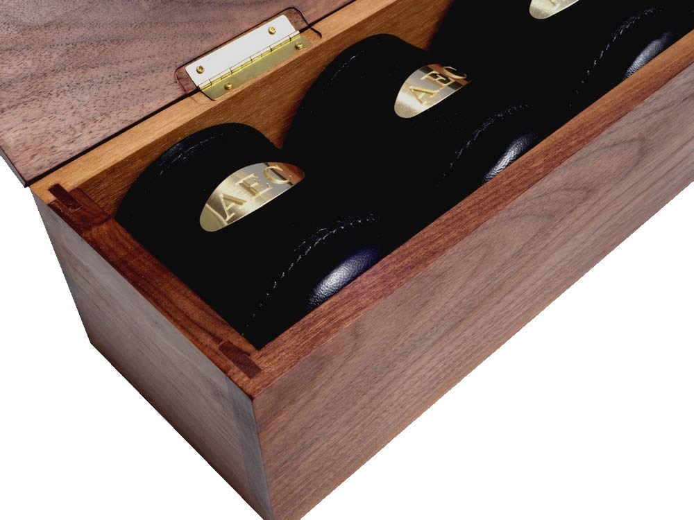Premium Golden Gate Dice Cup Set - 4 Walnut Dice Shakers with 20 White Dice & Dice Games Book (Includes Liars Dice) - Perfect for Casino Nights, Family Game Nights & Tabletop RPGs