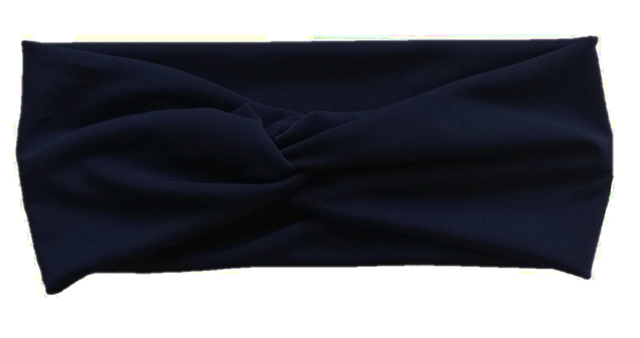 Women's Navy Blue Twist Headbands - Soft & Stretchy Hair Accessories for Workouts, Yoga, and Everyday Style