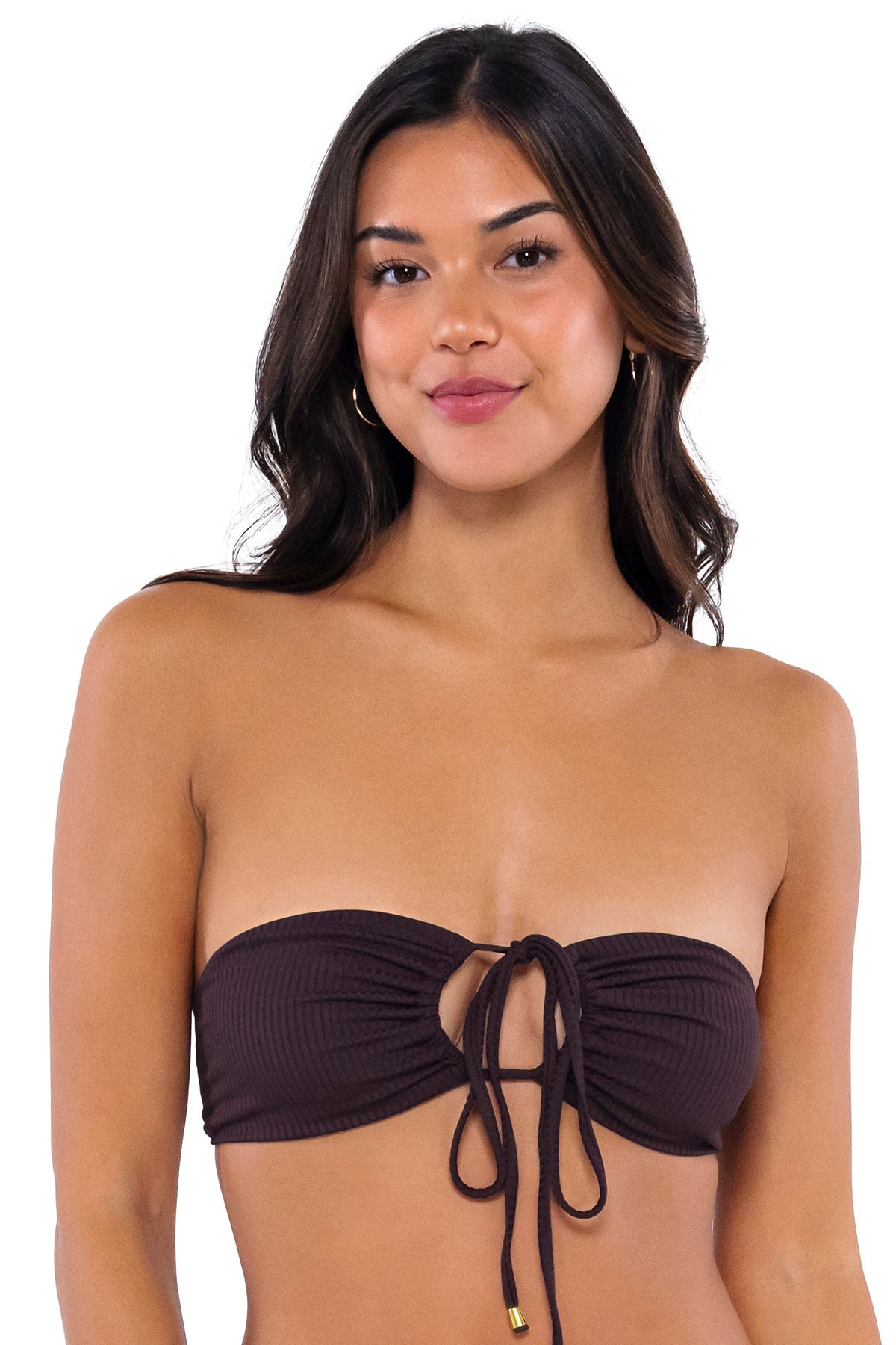 B Swim Java Flat Rib Sasha Bikini Top - Women's Stylish Swimwear for Beach & Pool - Perfect for Summer Vacations, Resort Getaways, and Tropical Holidays