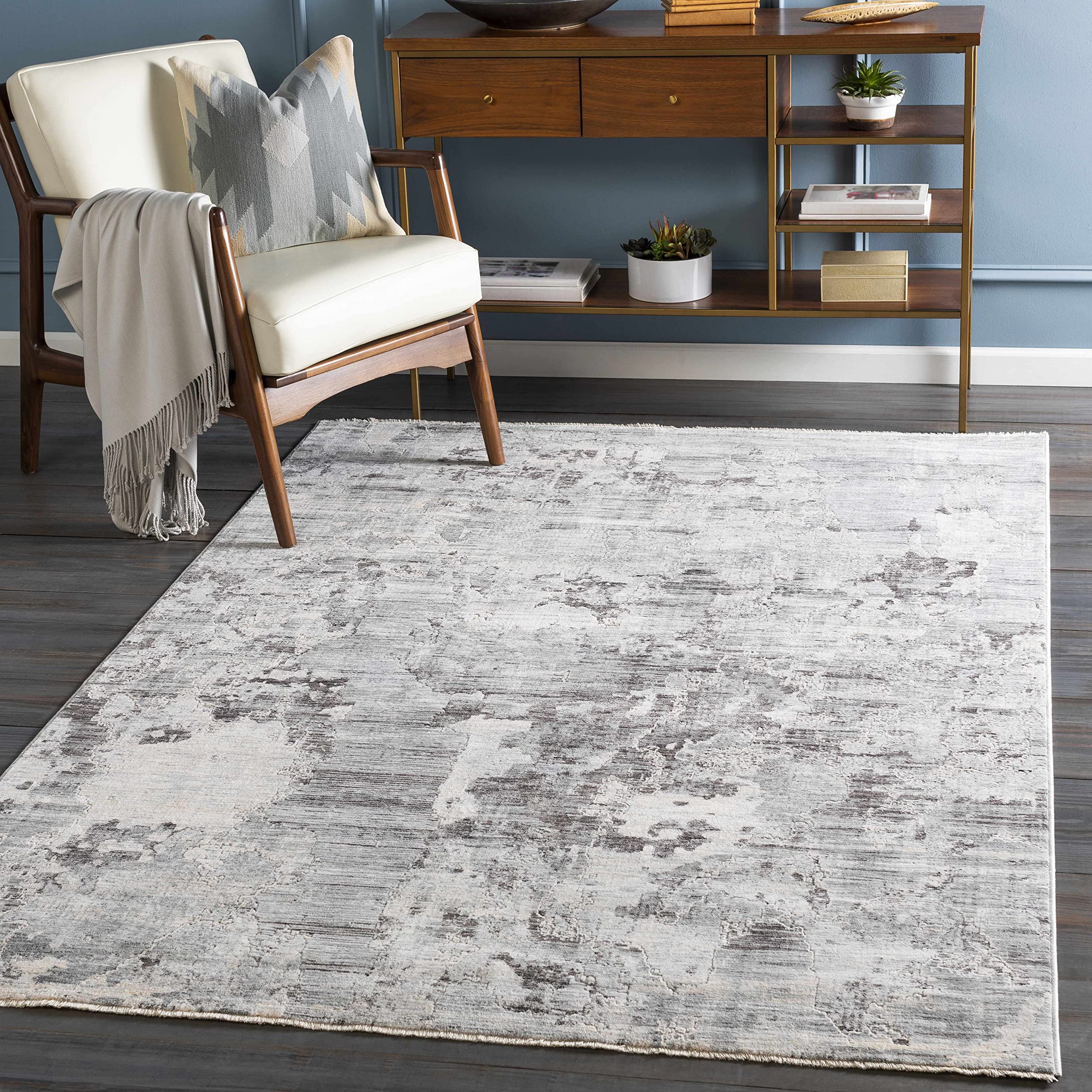 Johnetta Updated Bohemian Farmhouse 3.3x10 Feet Area Rug - Vintage Style Handmade Distressed Washable Rug for Living Room, Bedroom & Boho Home Decor