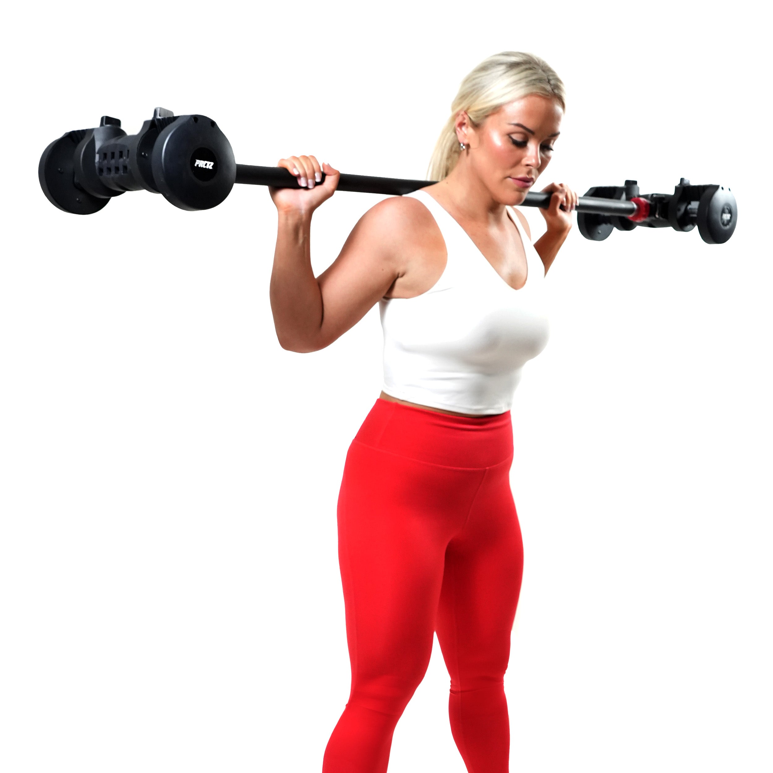 PRCTZ Adjustable Dumbbell to Barbell Converter - Modular Weightlifting Bar for Home Gym Strength Training | Perfect for CrossFit, Powerlifting & Functional Fitness Workouts