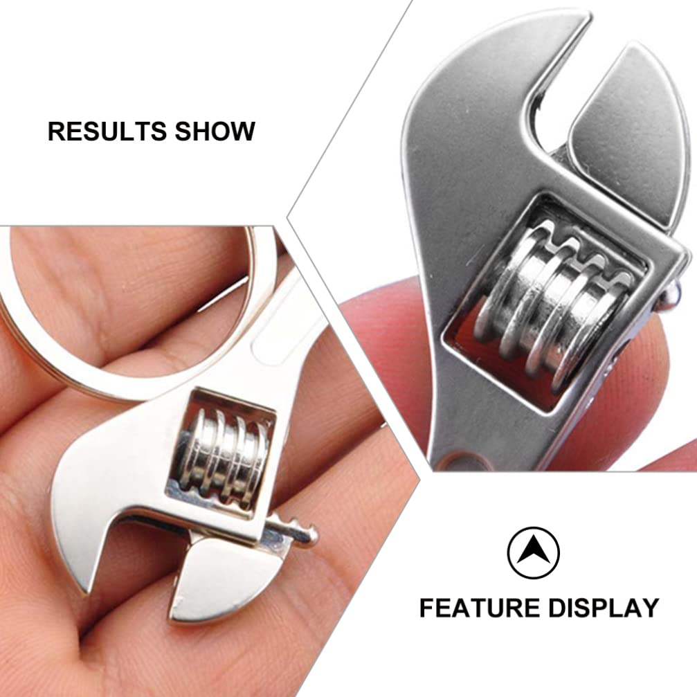 4pcs Durable Metal Wrench Keychain Set for Home & Car Keys