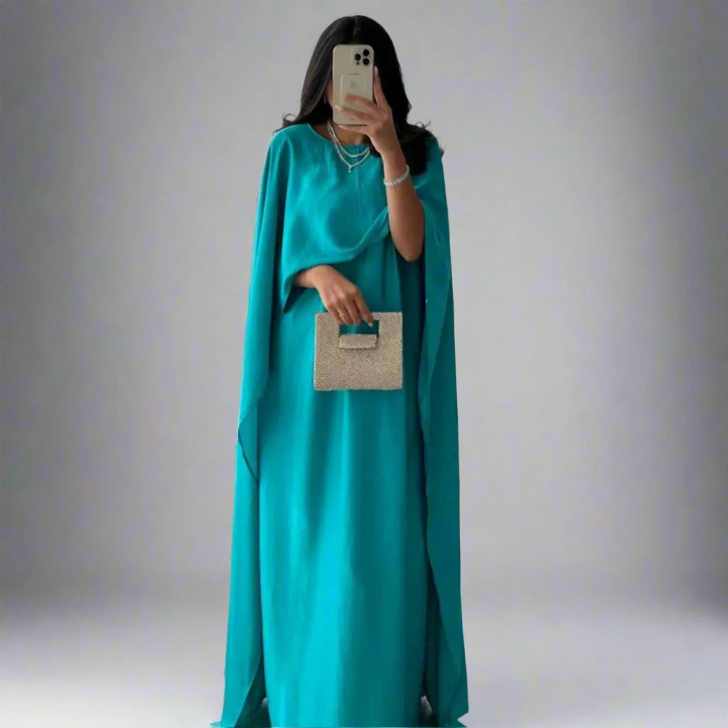 Elegant Muslim Women's Satin Abaya Dress - Modest Islamic Prayer Dress for Home & Mosque - Perfect for Eid, Ramadan & Special Occasions