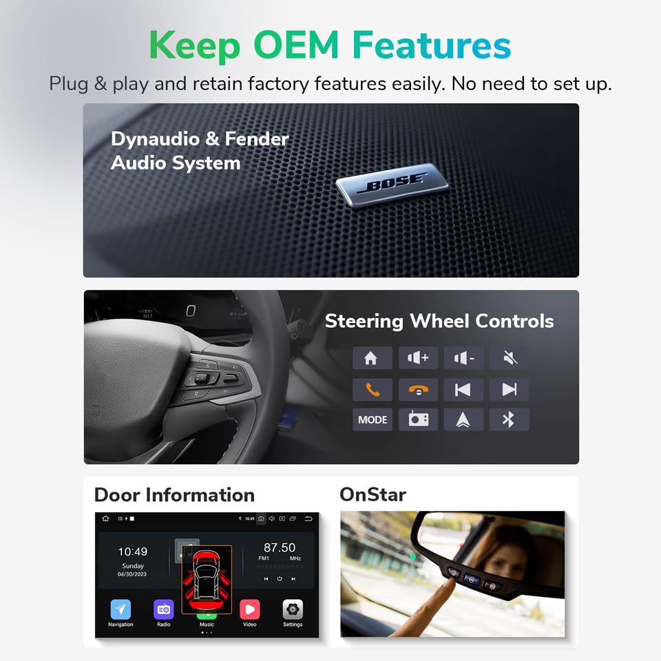Eonon 6+64GB Android 13 Car Stereo for Chevrolet GMC Buick - 8