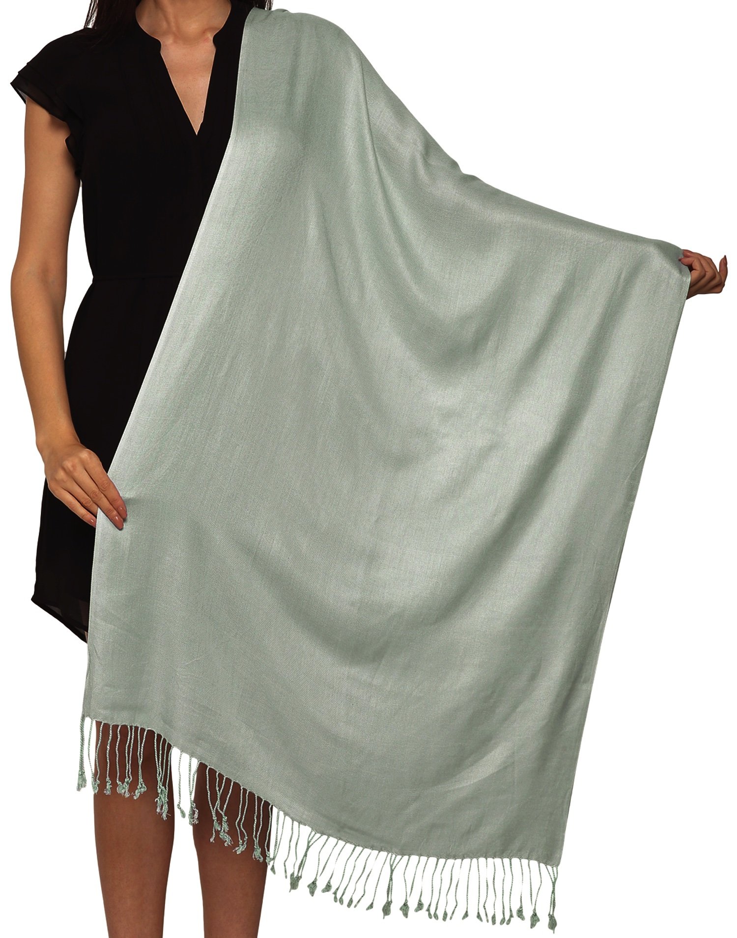 Unisex Plain Pashmina Scarf Shawl Wrap - 100% Viscose Soft Lightweight Stole for Women & Men - Fashion Accessory for Winter, Fall, Office & Travel