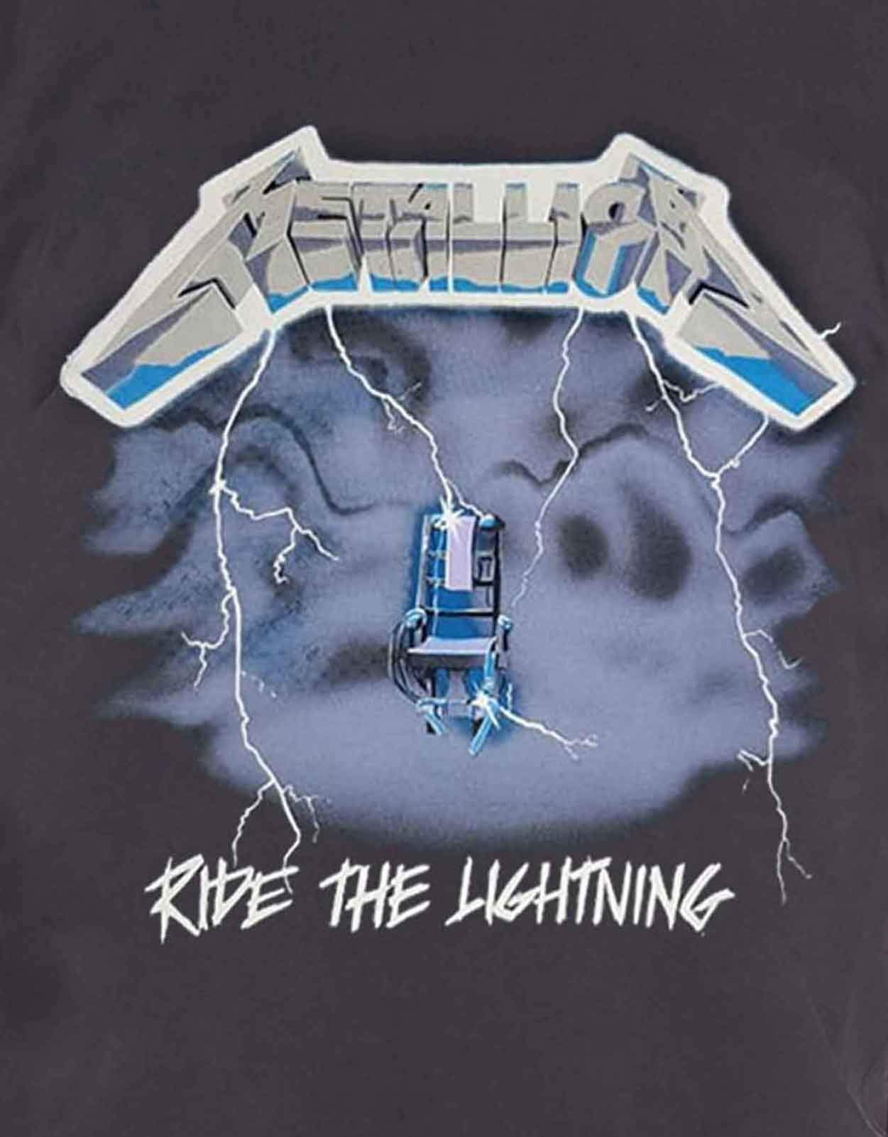 Metallica 'Ride The Lightning' Official Band T-Shirt - Vintage Rock Music Tee for Men & Women - Perfect for Concerts, Gifts & Casual Wear