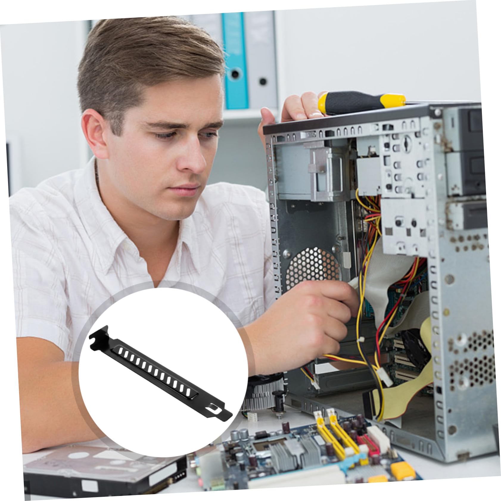 20pcs PCI Slot Covers Blanking Plates - Metal Dust-Proof PCI Slot Fillers for Computer Case, ATX Chassis & RGB PC Builds - Perfect for Dust Protection & Aesthetic PC Customization