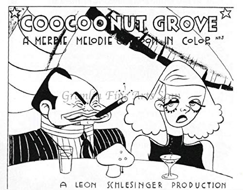 Vintage Edward G. Robinson & Bette Davis in 'Cocoanut Grove' Movie Lobby Card - Warner Brothers Classic Film Memorabilia for Collectors & Home Theater Decor
