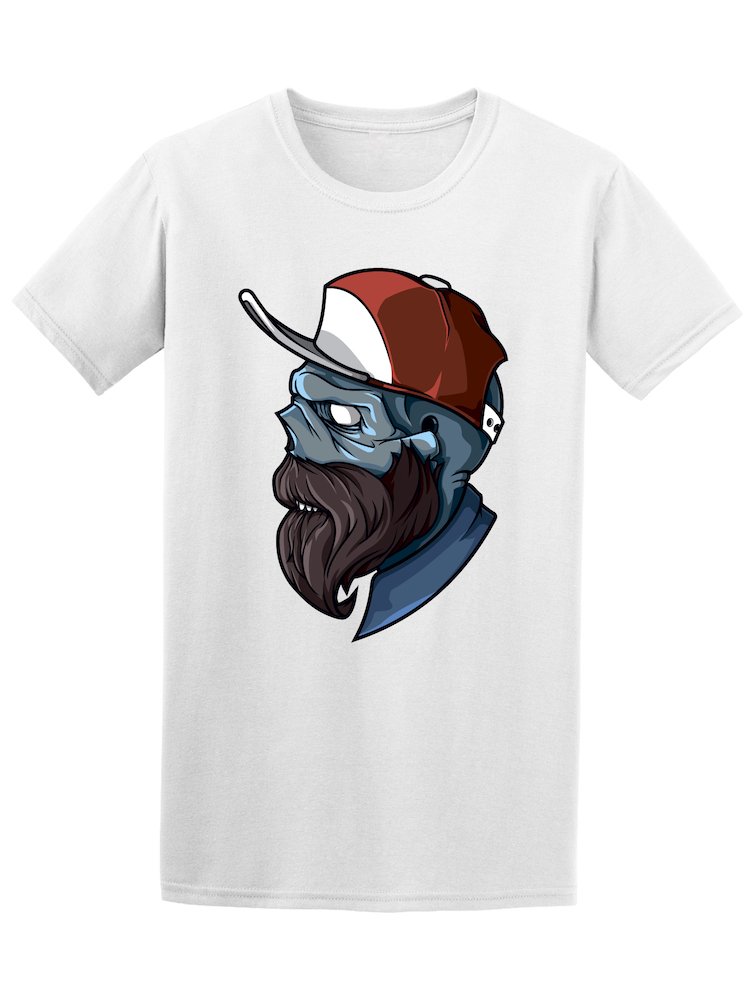 Vintage Hipster Zombie Graphic T-Shirt for Men - Trendy Casual Wear for Parties, Halloween & Everyday Outfits