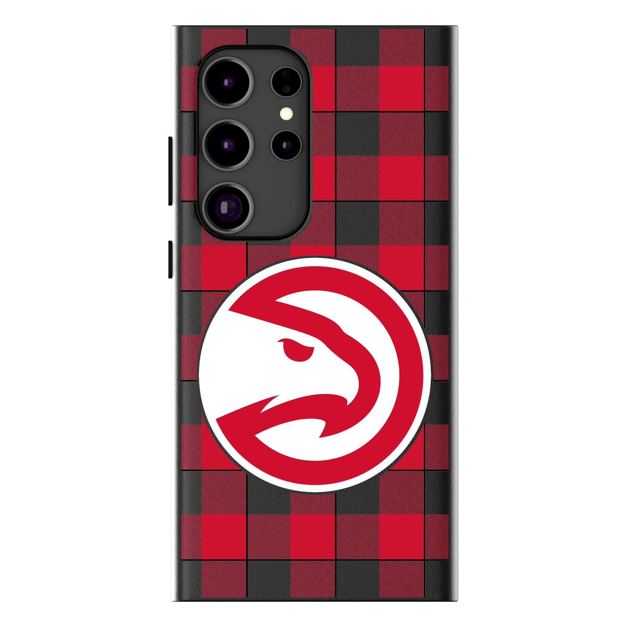 Atlanta Hawks Plaid MagSafe Compatible Phone Case for Samsung Galaxy S21 S22 S23 - Durable Protective Cover for Everyday Use & Sports Events