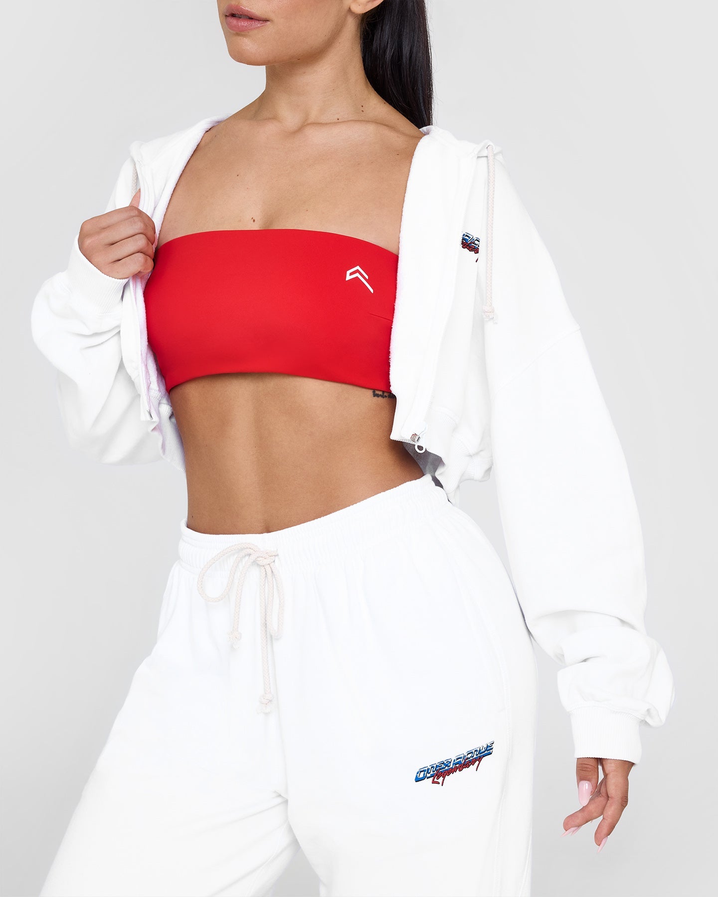 Unified Micro Bandeau Bralette - Seamless Muscle Support Sports Bra in Vibrant Red | Perfect for Yoga, Gym Workouts & Active Lifestyles
