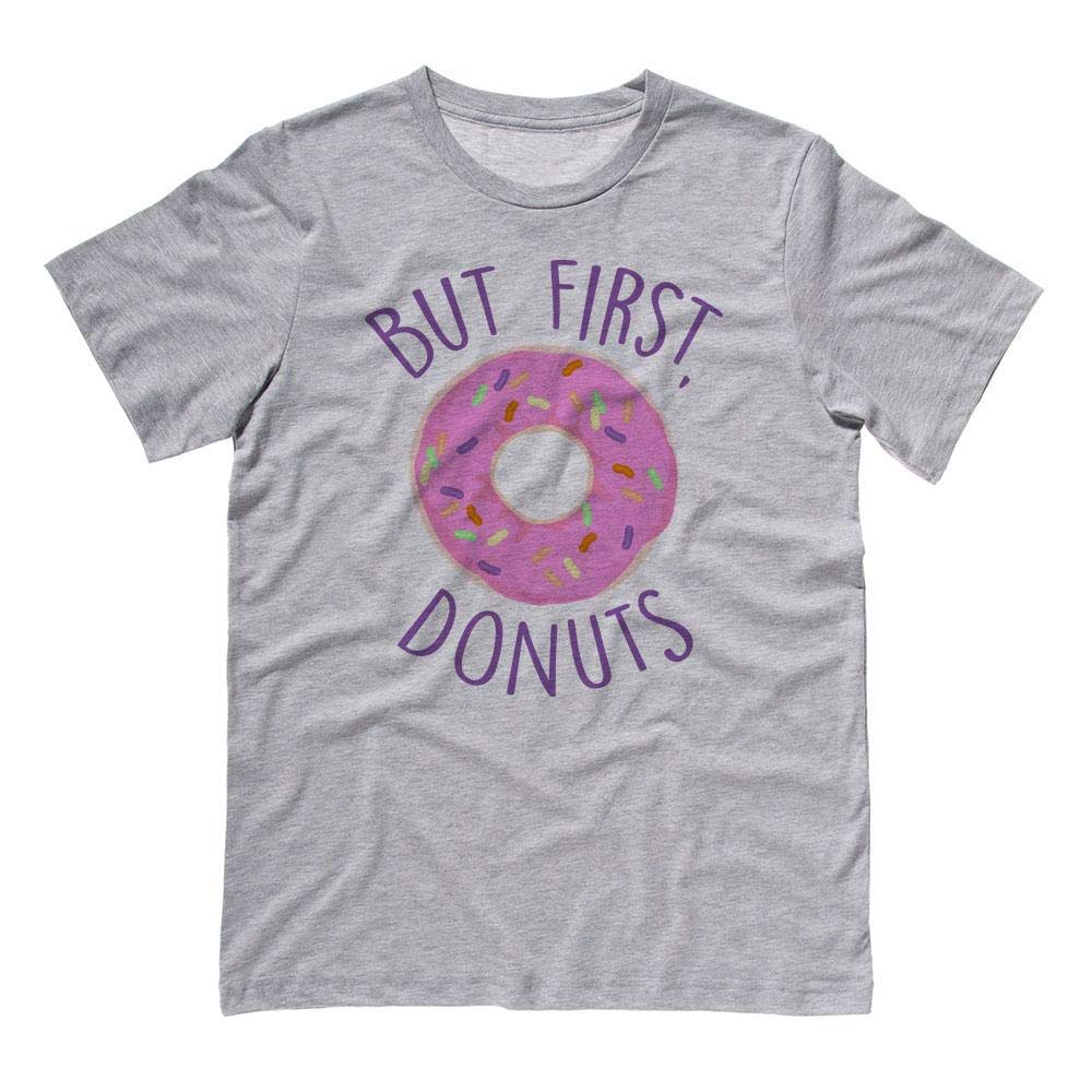 Unisex Donut Graphic T-Shirt - Funny 'But First Donuts' Print Tee for Men & Women | Perfect for Casual Wear, Gifts & Donut Lovers