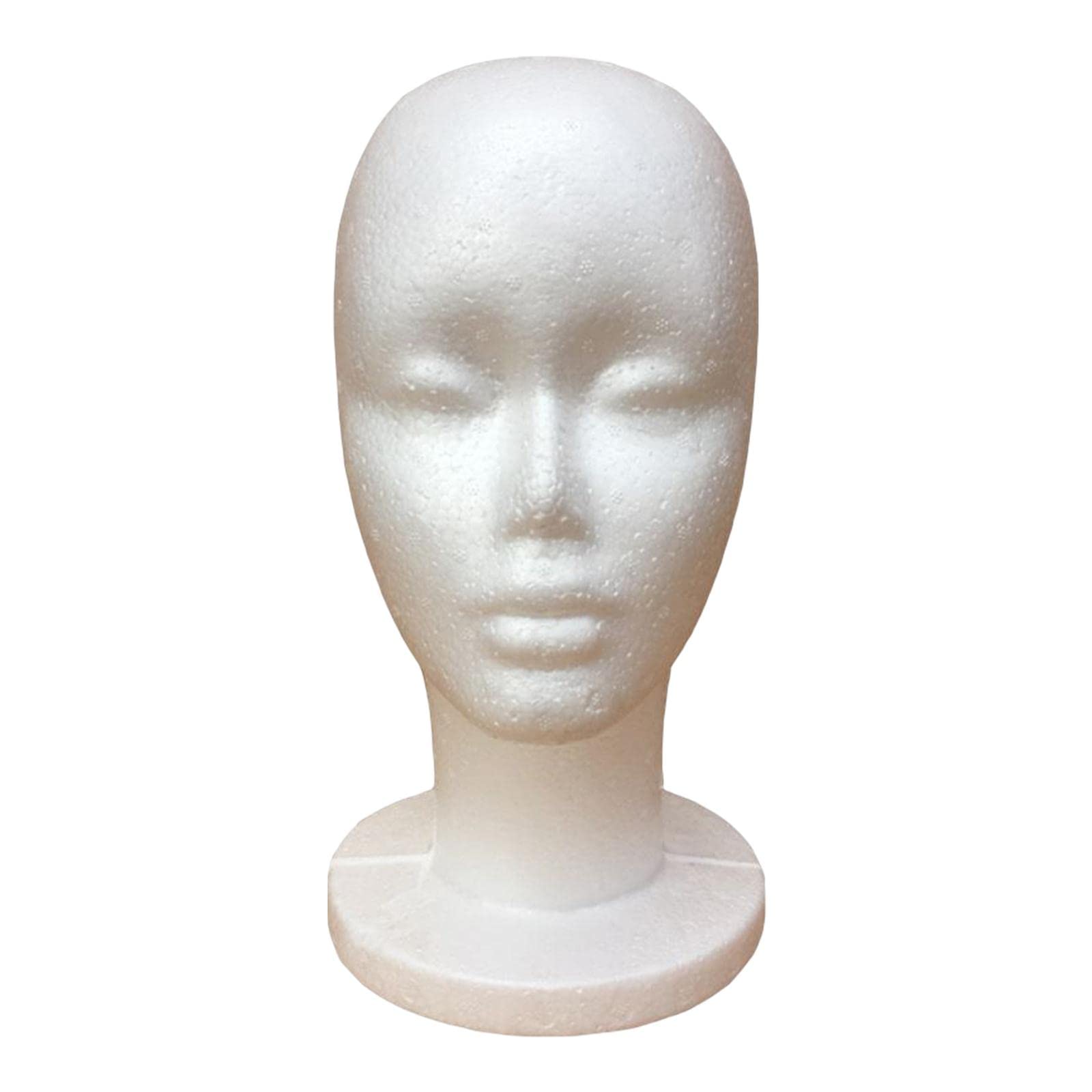 Premium White Foam Wig Head Model - Lightweight Mannequin Head for Wigs, Hairpieces & Styling - Perfect for Salons, Cosplay & DIY Hair Accessories Display