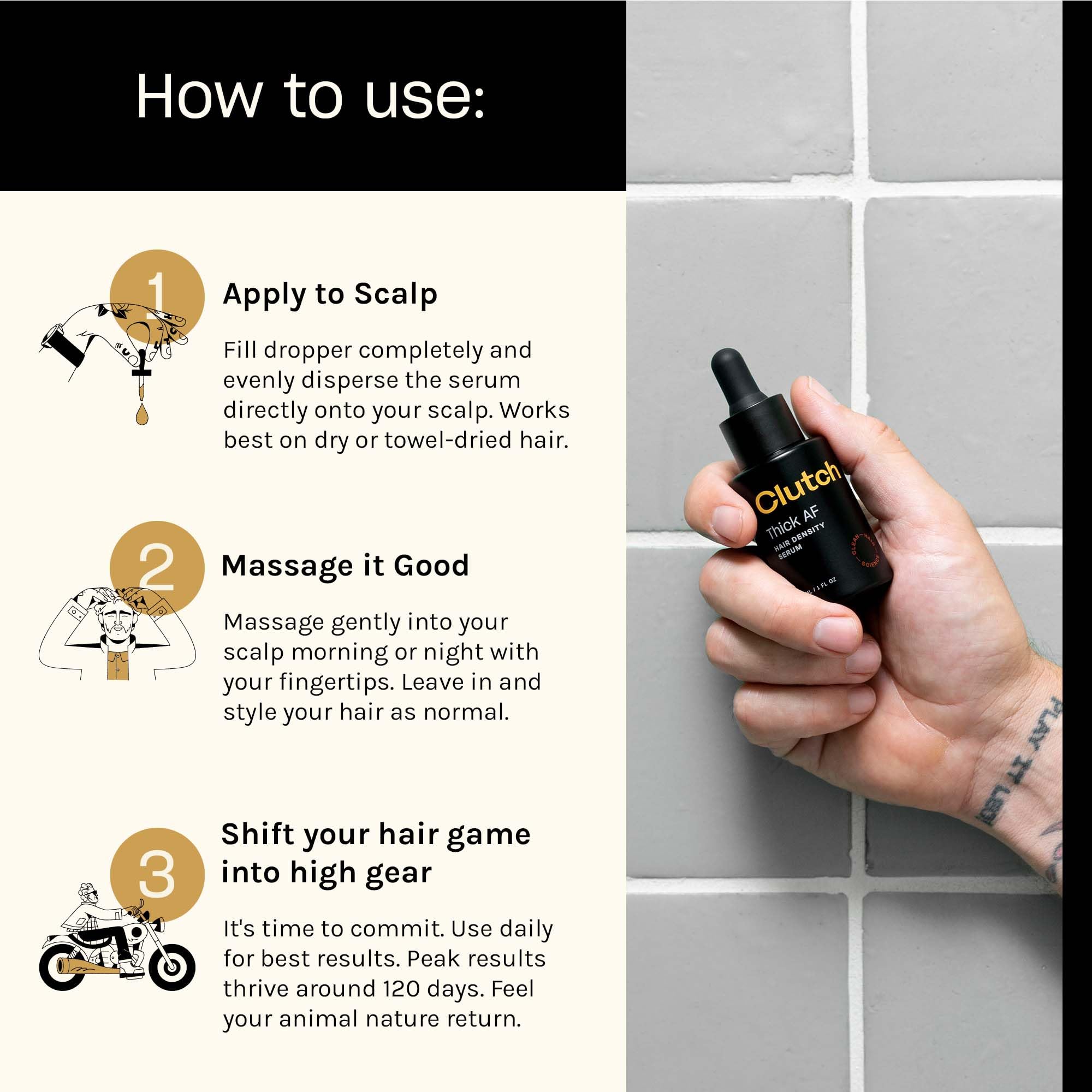 Advanced Hair Density Serum for Thicker & Fuller Hair - Safe & Effective Hair Loss Treatment (1 fl oz) - Perfect for Daily Use & Styling