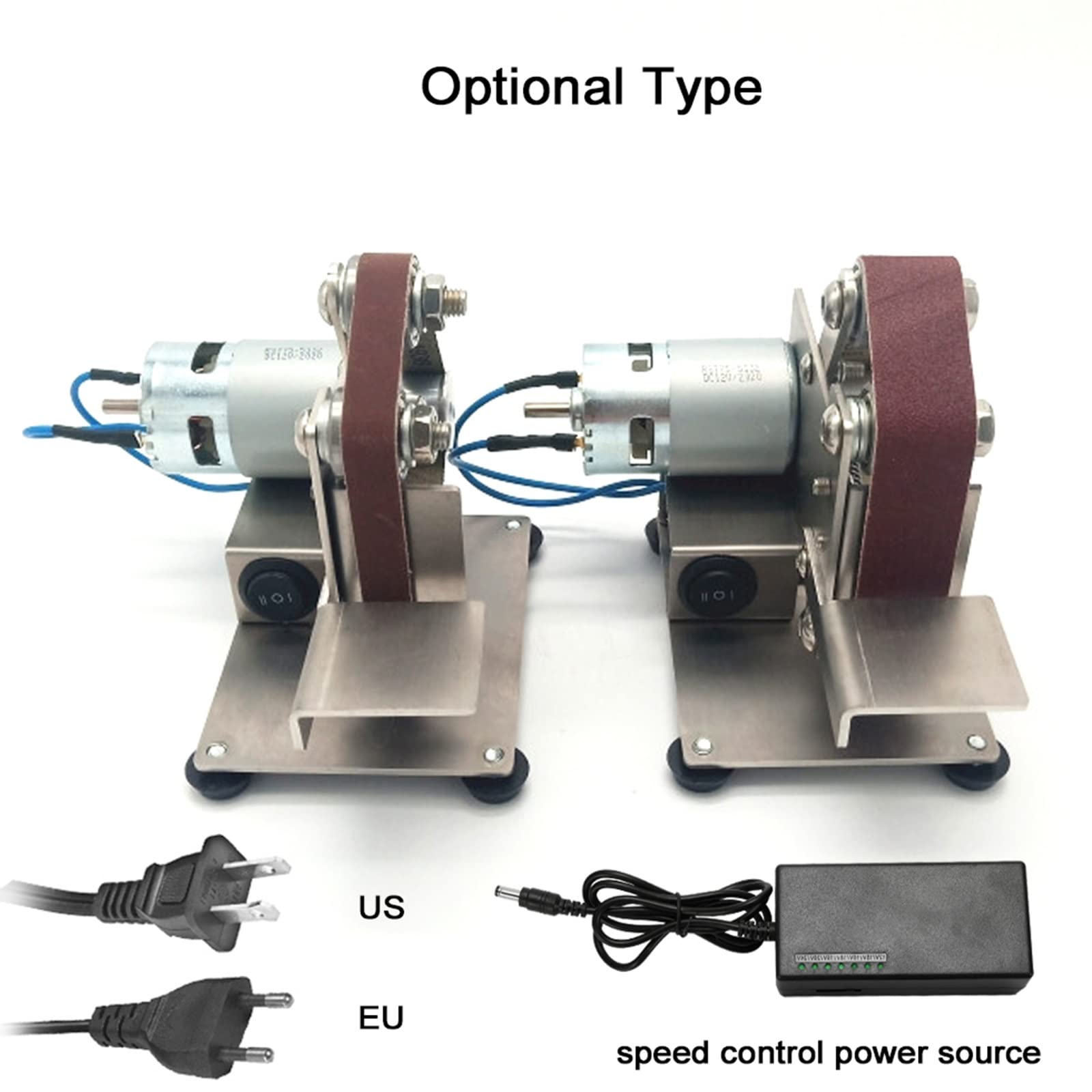 Mini Belt Sander | Electric Belt Sander Grinder for Woodworking & Metal Work | Small Object Polishing Tool | Perfect for DIY Projects, Jewelry Making & Home Repairs