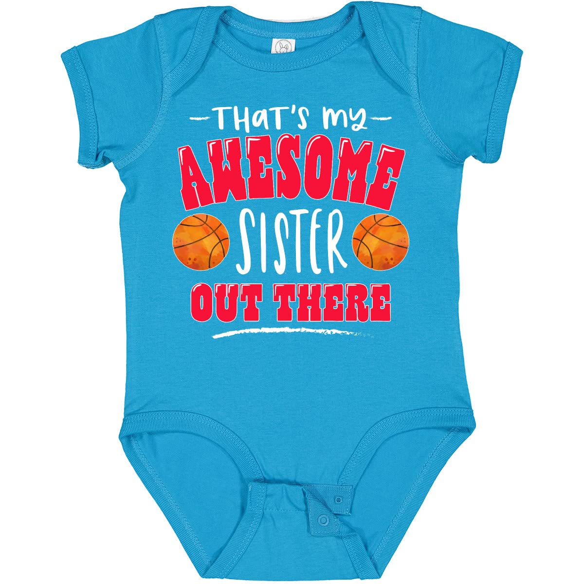 Inktastic Awesome Sister Basketball Baby Bodysuit - Perfect for Sibling Gifts