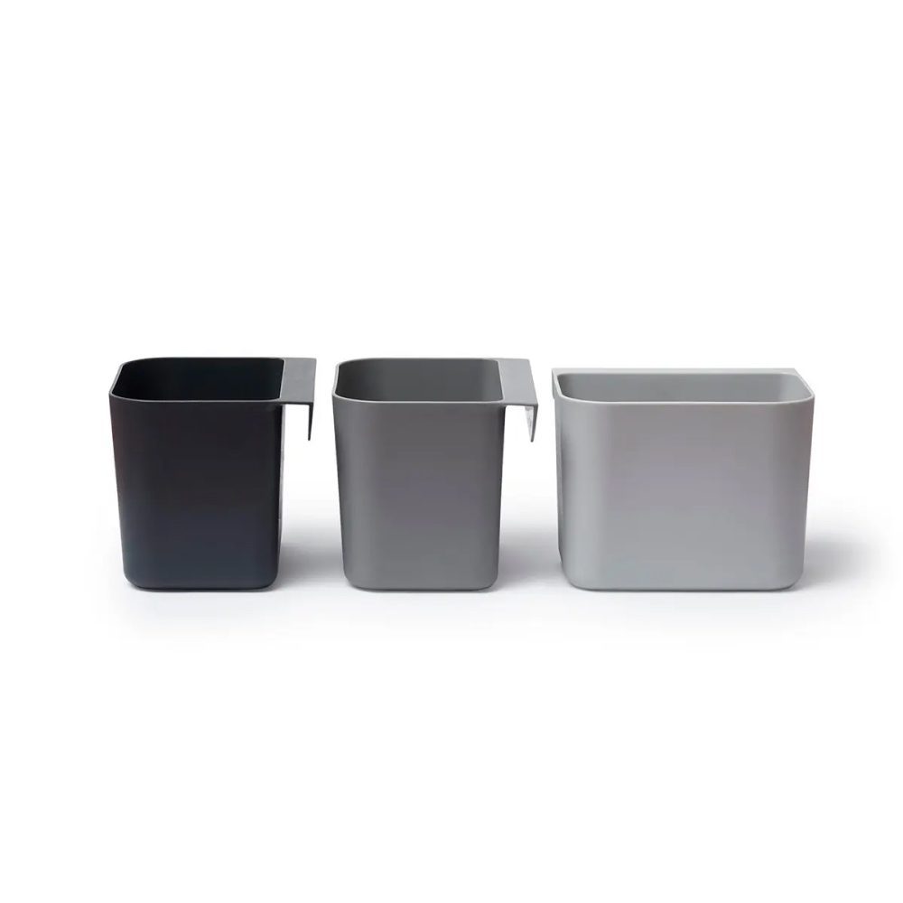 LEANDER 3-Piece Organizer Set in Dusty Grey - Perfect for Home, Office & Travel Storage Organization