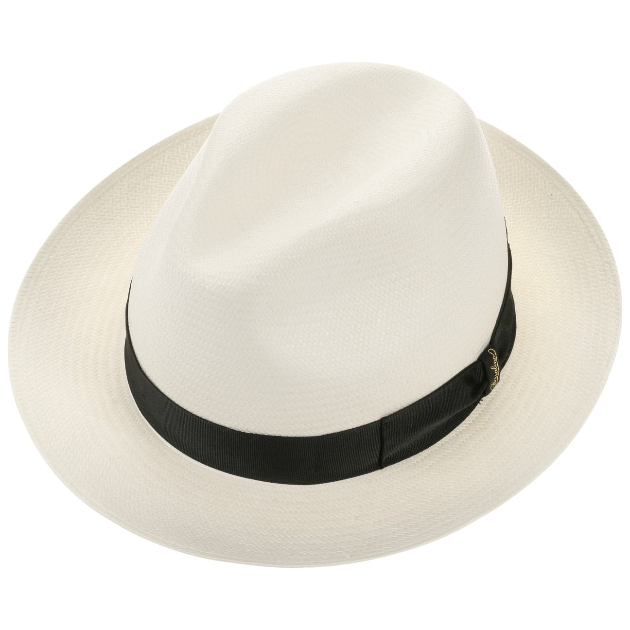 Borsalino Small Panama Hat with Grosgrain Trim - Classic Summer Straw Hat for Women, Beach Vacation, Garden Party & Outdoor Events