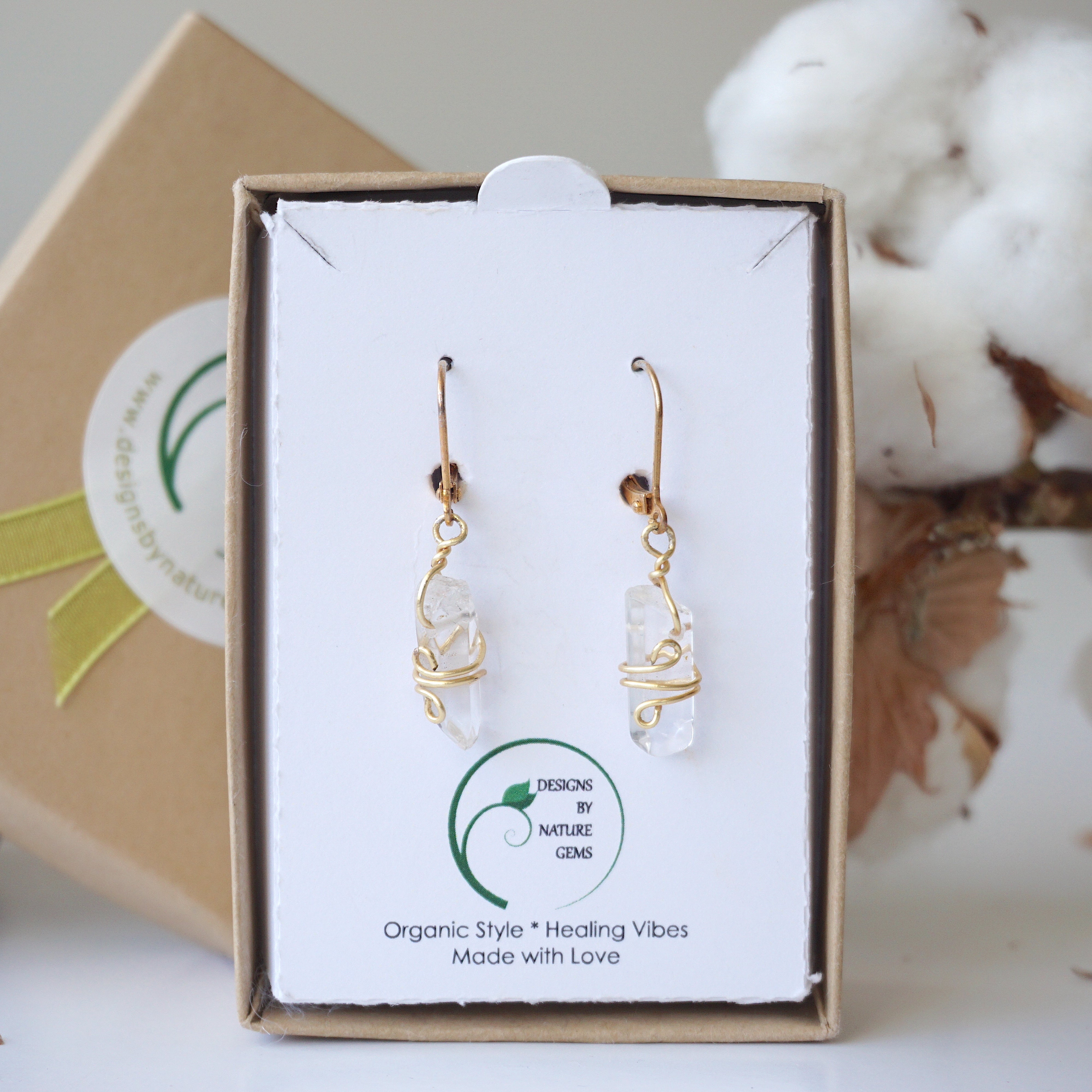 Clear Quartz Lever Back Earrings - Gold Plated Crystal Stud Earrings for Women | Elegant Jewelry for Parties, Weddings & Everyday Wear
