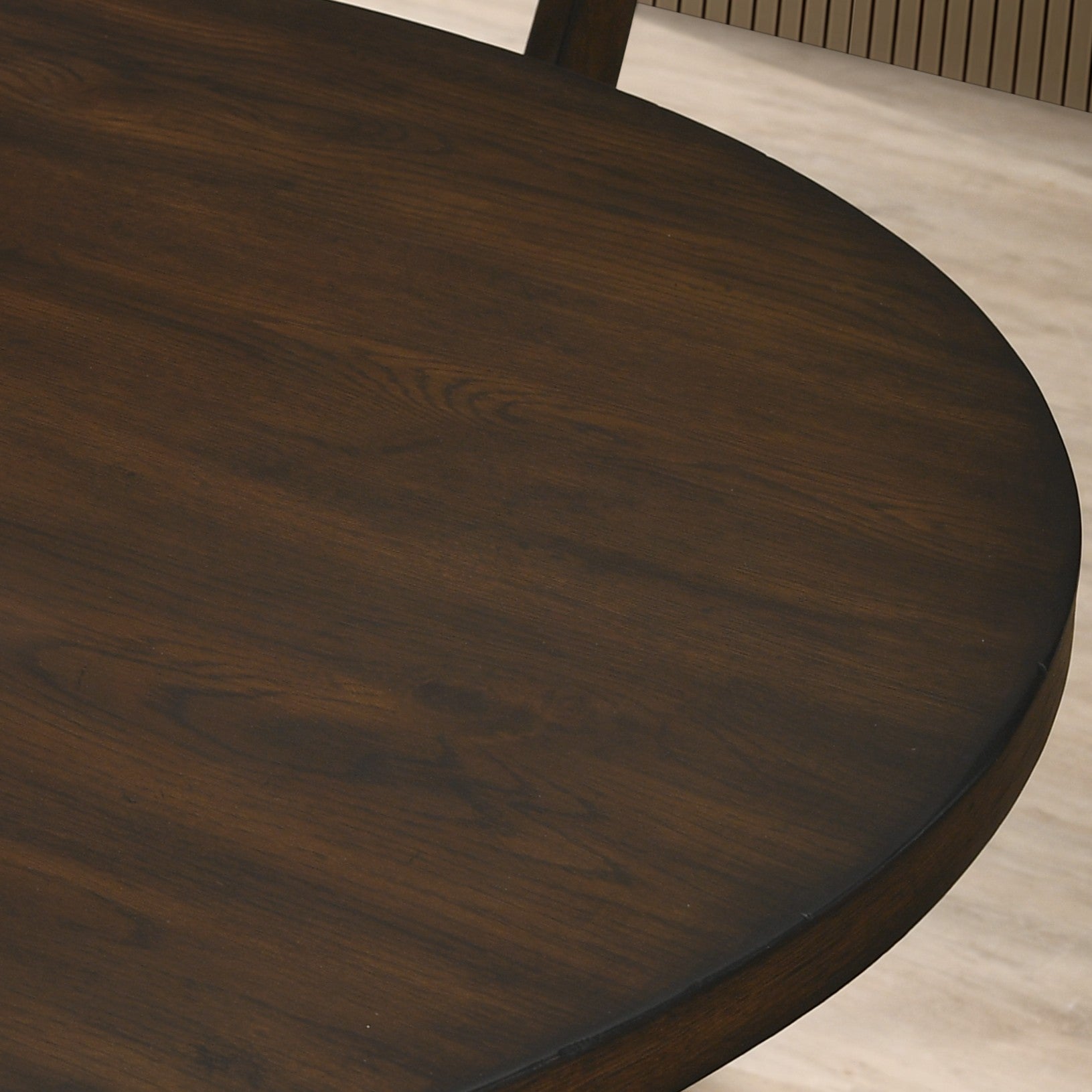 Roundhill Furniture Havre Solid Wood Pedestal Round Dining Table - 42 Inch Farmhouse Style for Kitchen, Dining Room & Small Spaces