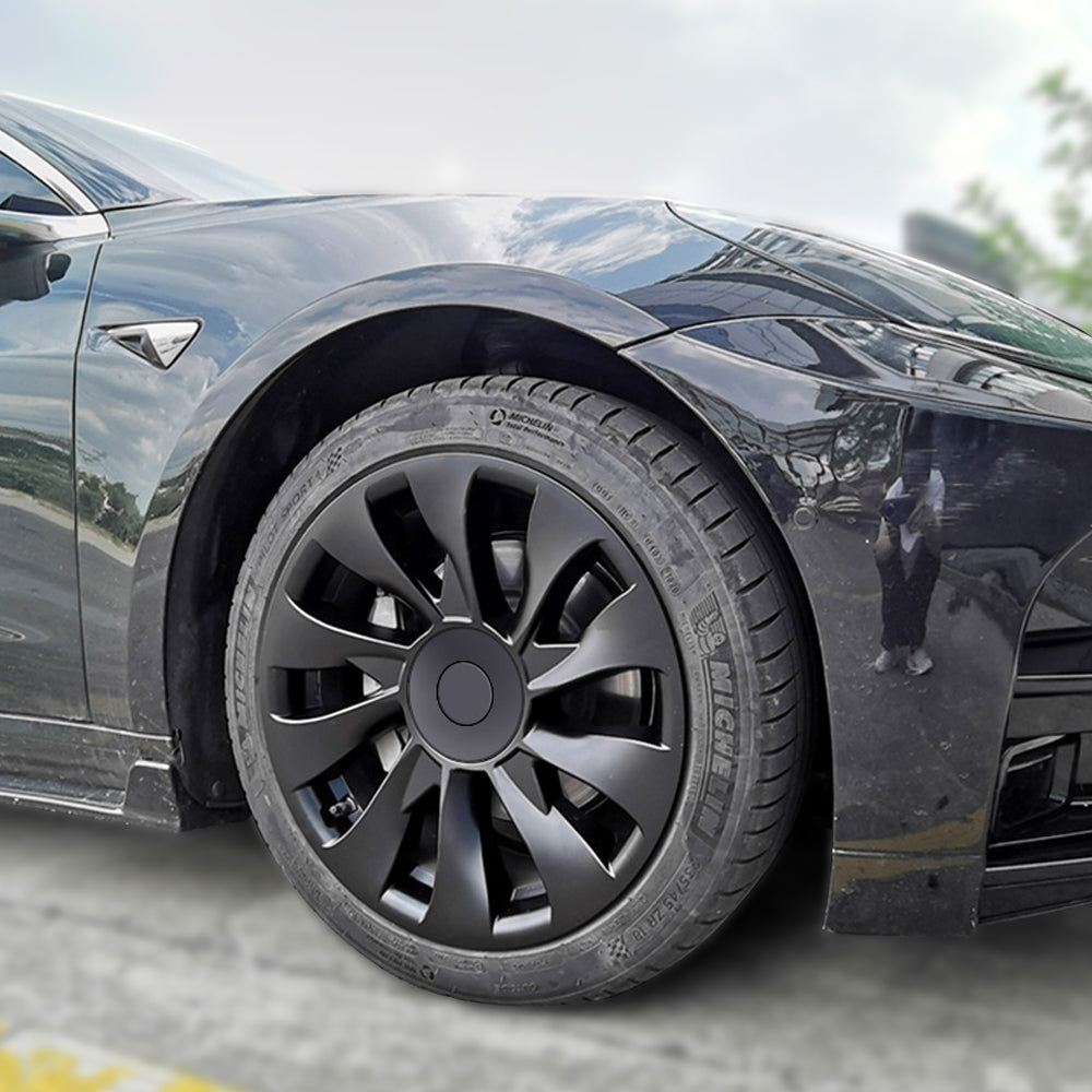 Tesla Model 3 Wheel Covers 18 Inch - Induction Style Hubcaps for 2017-2023 Tesla Model 3 | Premium Alloy Wheel Protection & Stylish Upgrade for Daily Commute & Road Trips