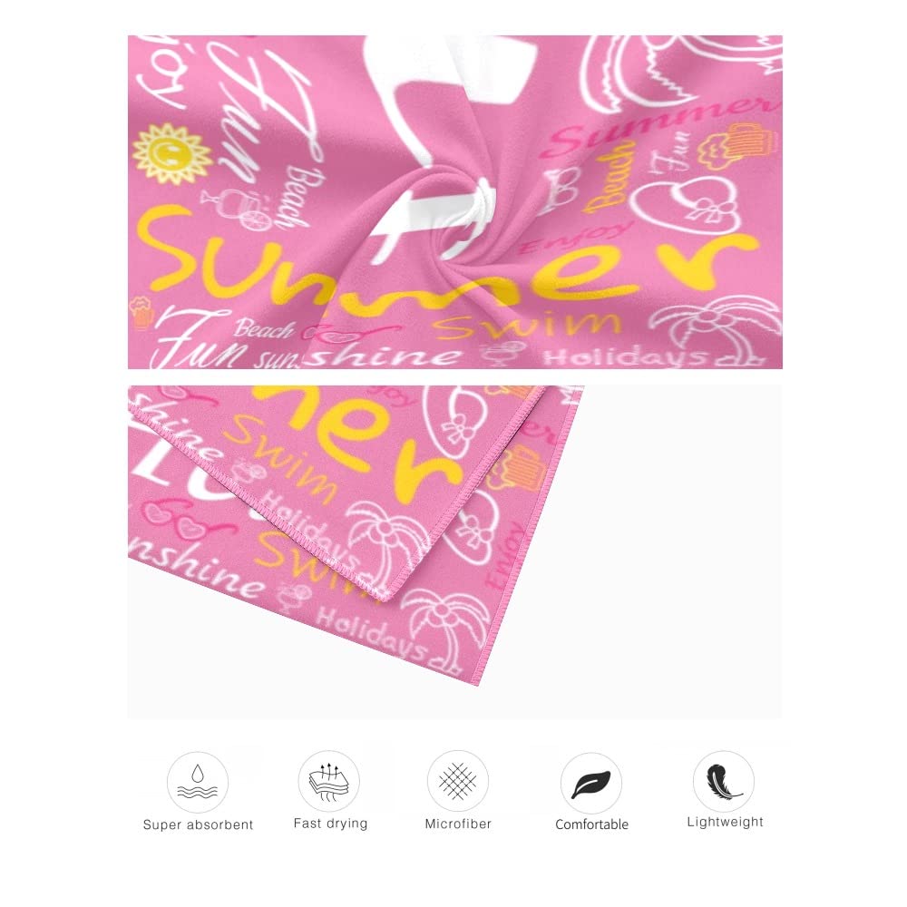 Custom Personalized Beach Towel with Name - Soft Bath & Pool Towel for Women, Men, Kids, Boys & Girls | Perfect Summer Gift for Vacation, Swimming, Beach Trips & Outdoor Activities